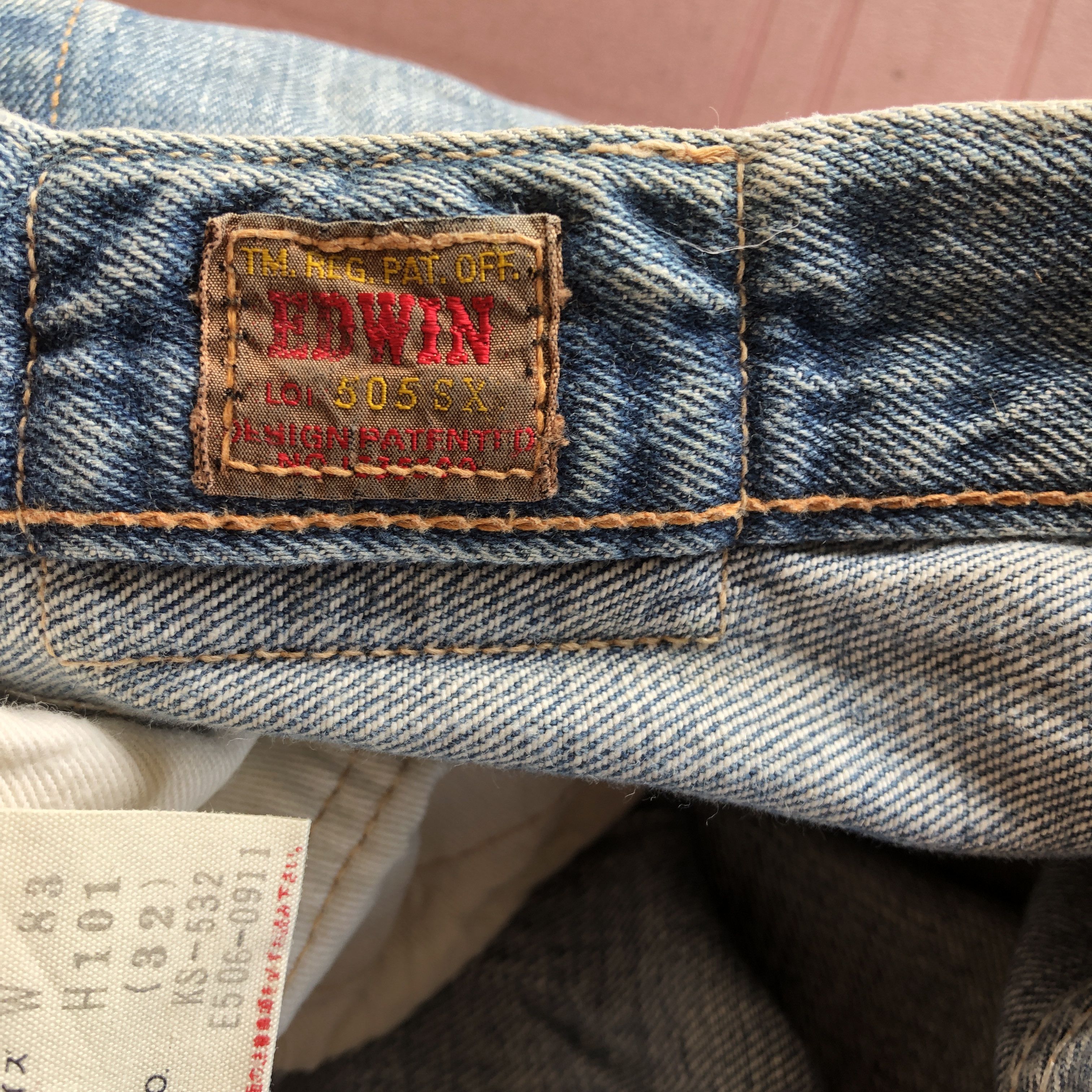Edwin Vintage Edwin 505 Japan Selvedge Denim Faded Redline Jeans Size US 30 / EU 46 - 8 Thumbnail
