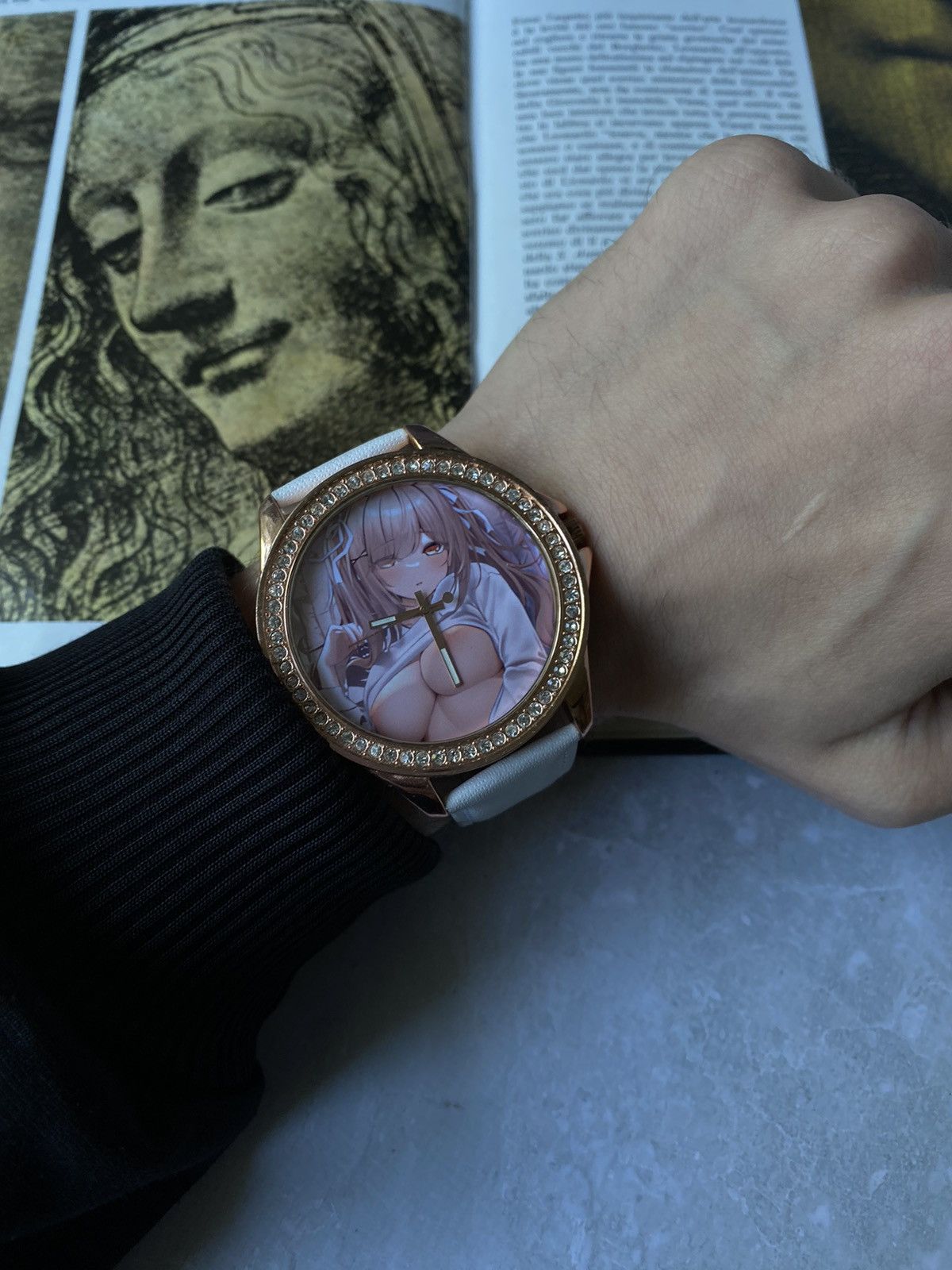 Japanese Brand × Jewelry × Vintage Anime Girl Watch Kawaii Stylish White Strap Size ONE SIZE - 1 Thumbnail