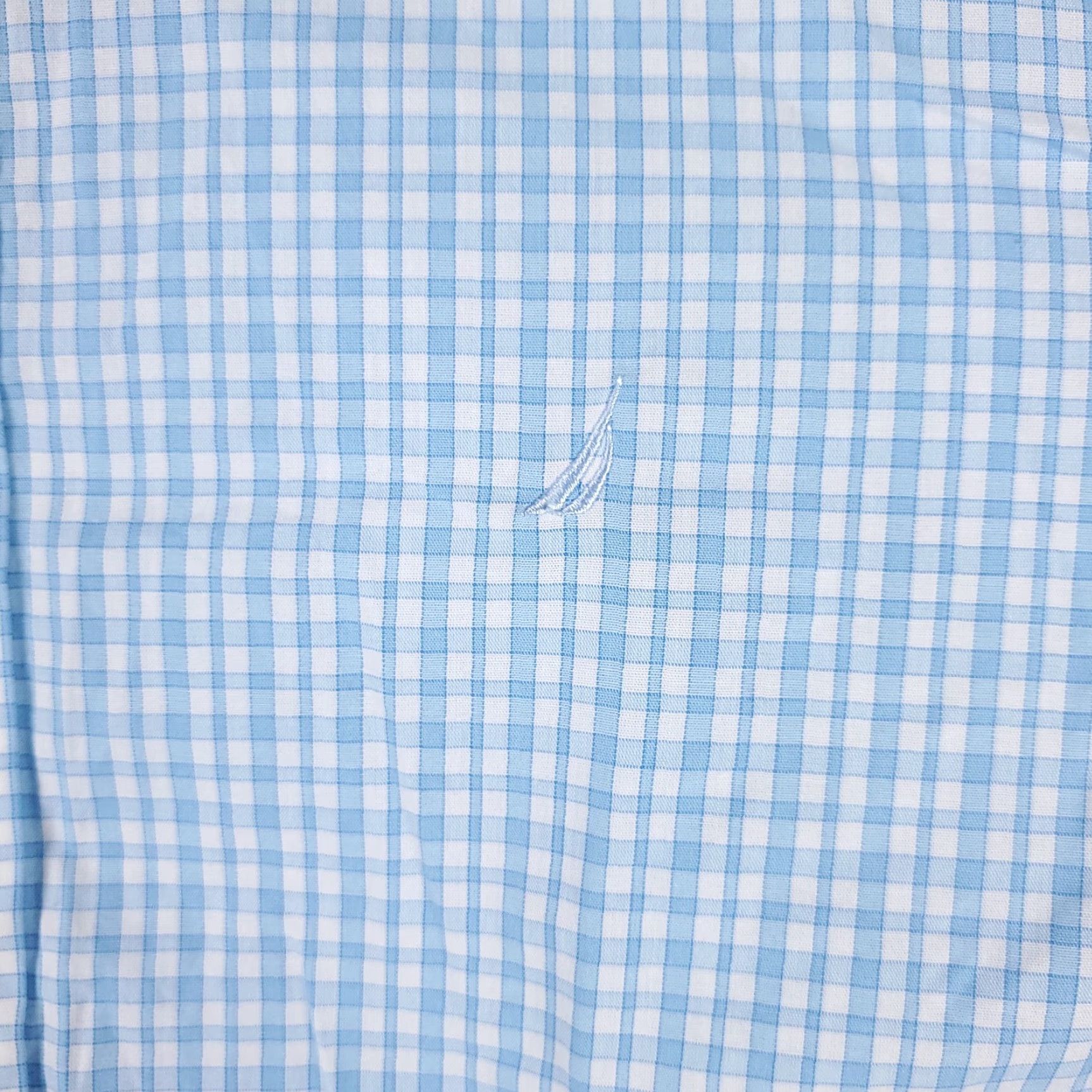 Nautica Nautica Dress Shirt Mens Size 16 Blue Plaid Button-Up Long Sleeve Regular Fit Size 42R - 2 Thumbnail