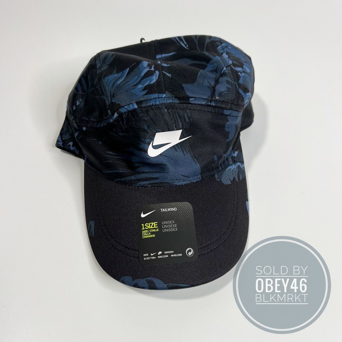 Nike Nike Tailwind NSW Running Hat Digital Floral Blue Size ONE SIZE - 1 Thumbnail