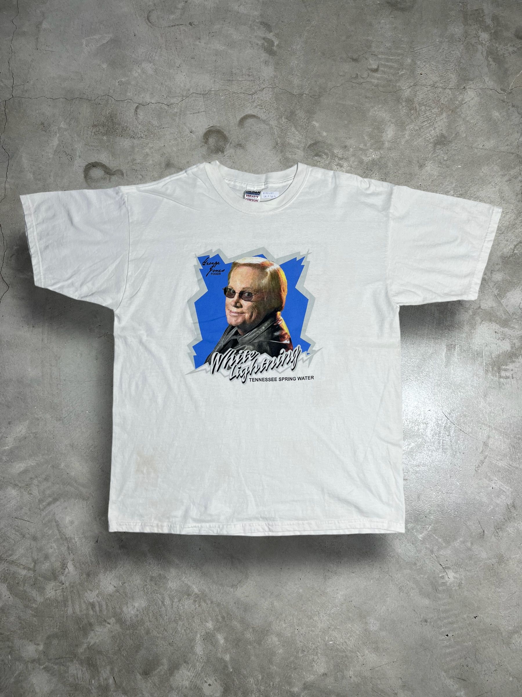 Band Tees Vintage George Jones White Lightning Tour Tee (XL) GTME071 Size US XL / EU 56 / 4 - 1 Thumbnail