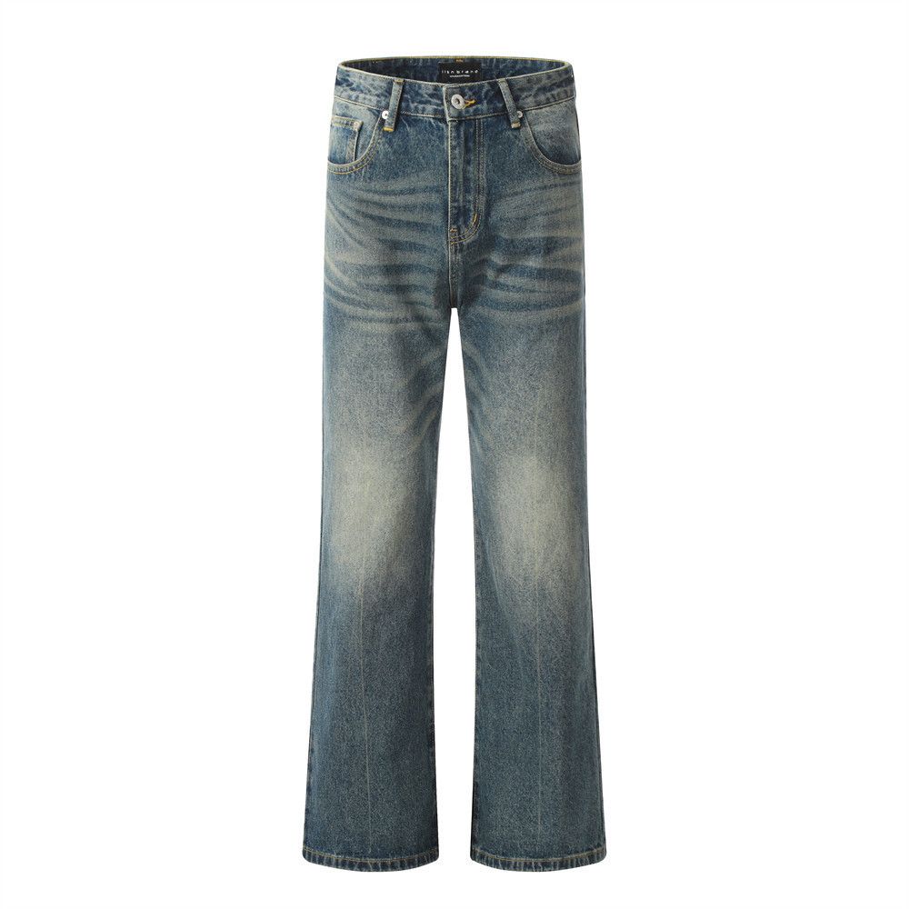 Japanese Brand × Jean Distressed American high street punk men's flared jeans Size US 32 / EU 48 - 1 Thumbnail