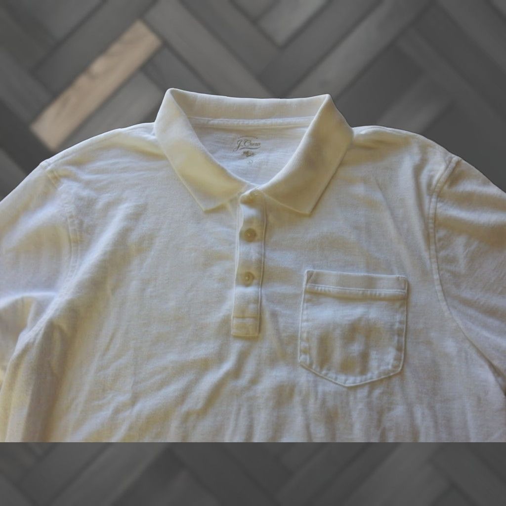 J.Crew J.CREW Mens Short Sleeve Polo Shirt White Large Size US L / EU 52-54 / 3 - 1 Thumbnail