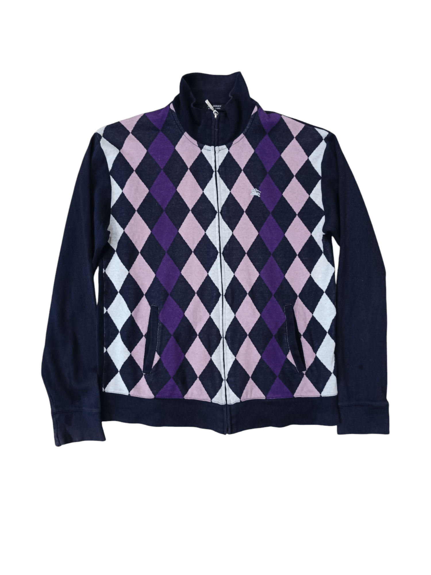 Burberry Burberry Argyle Knit Jacket Size US L / EU 52-54 / 3 - 1 Thumbnail