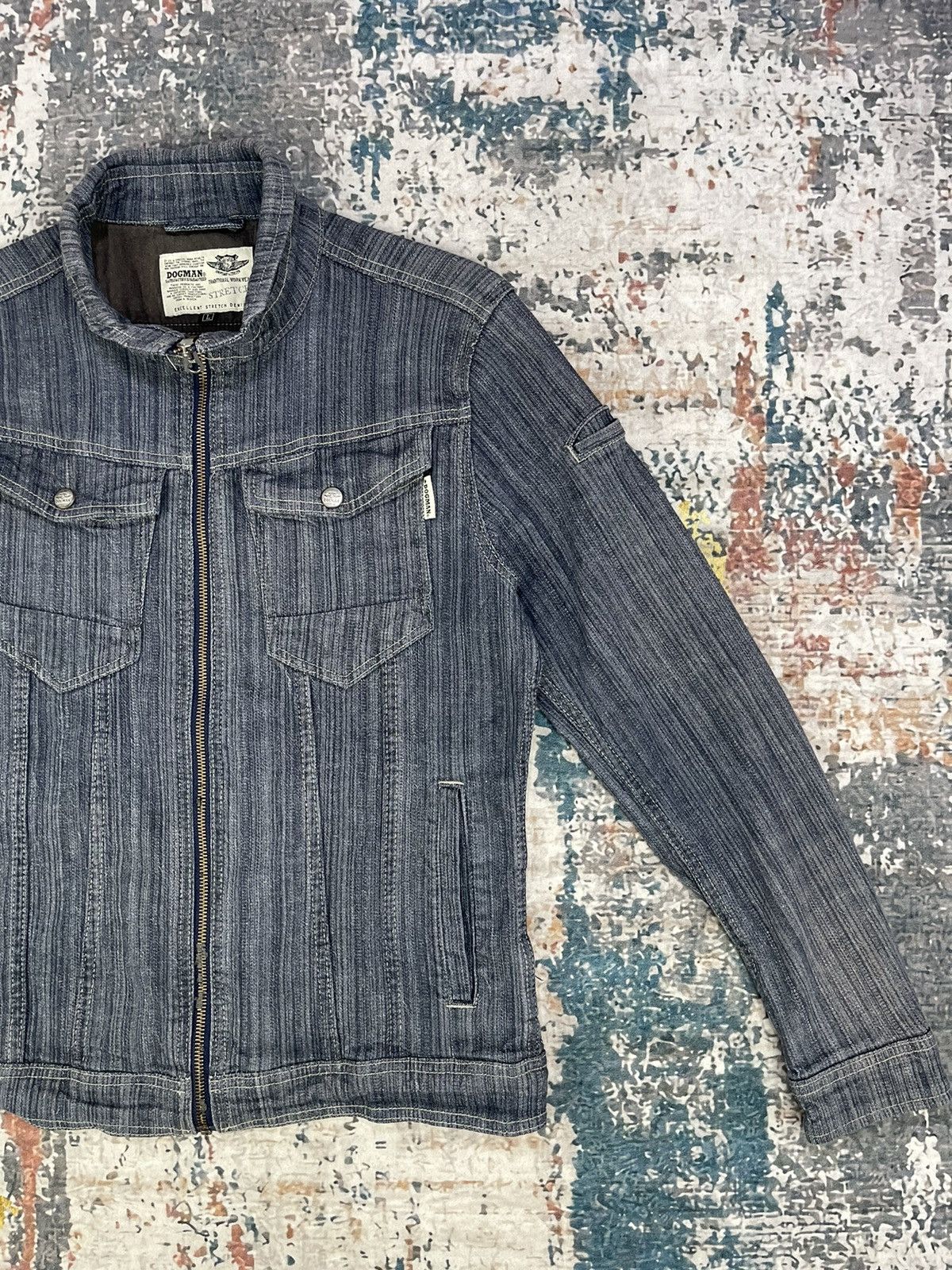Japanese Brand Dogman Traditional Workwear Stretch Denim Jackets Size US S / EU 44-46 / 1 - 3 Thumbnail