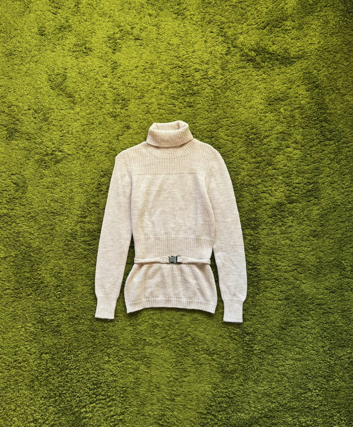 Prada Prada wool alpaca blend belted turtleneck sweater Size S / US 4 / IT 40 - 9 Thumbnail