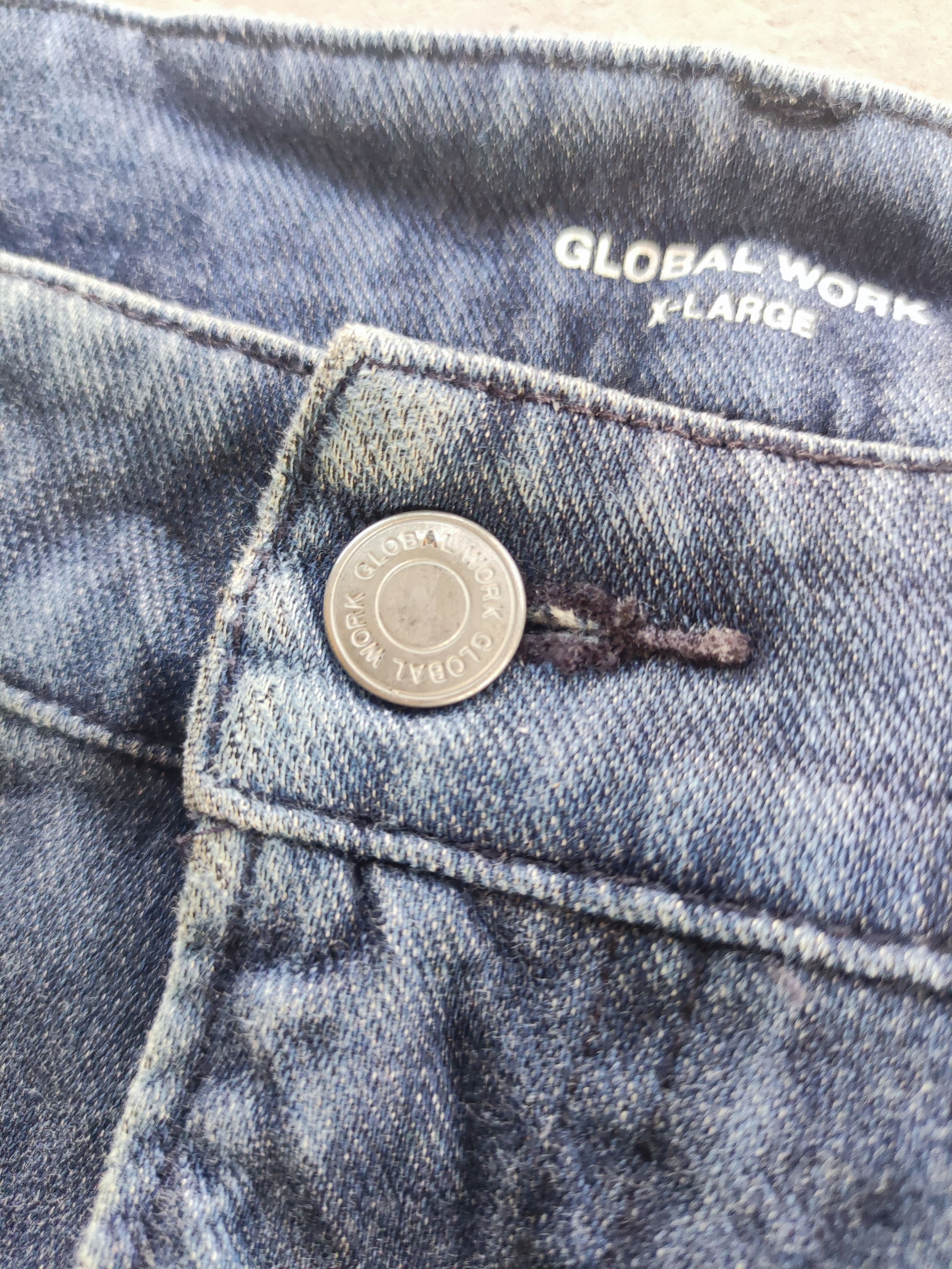 Global Work × Japanese Brand × Jean W36 Vintage Global Work Brand Distress Faded Denim Pants Size US 36 / EU 52 - 5 Thumbnail