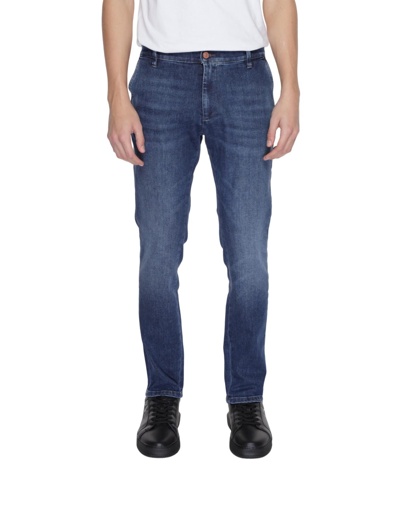 image of Jeckerson Zip And Button Jeans With Front And Back Pockets in Blue, Men's (Size 31)