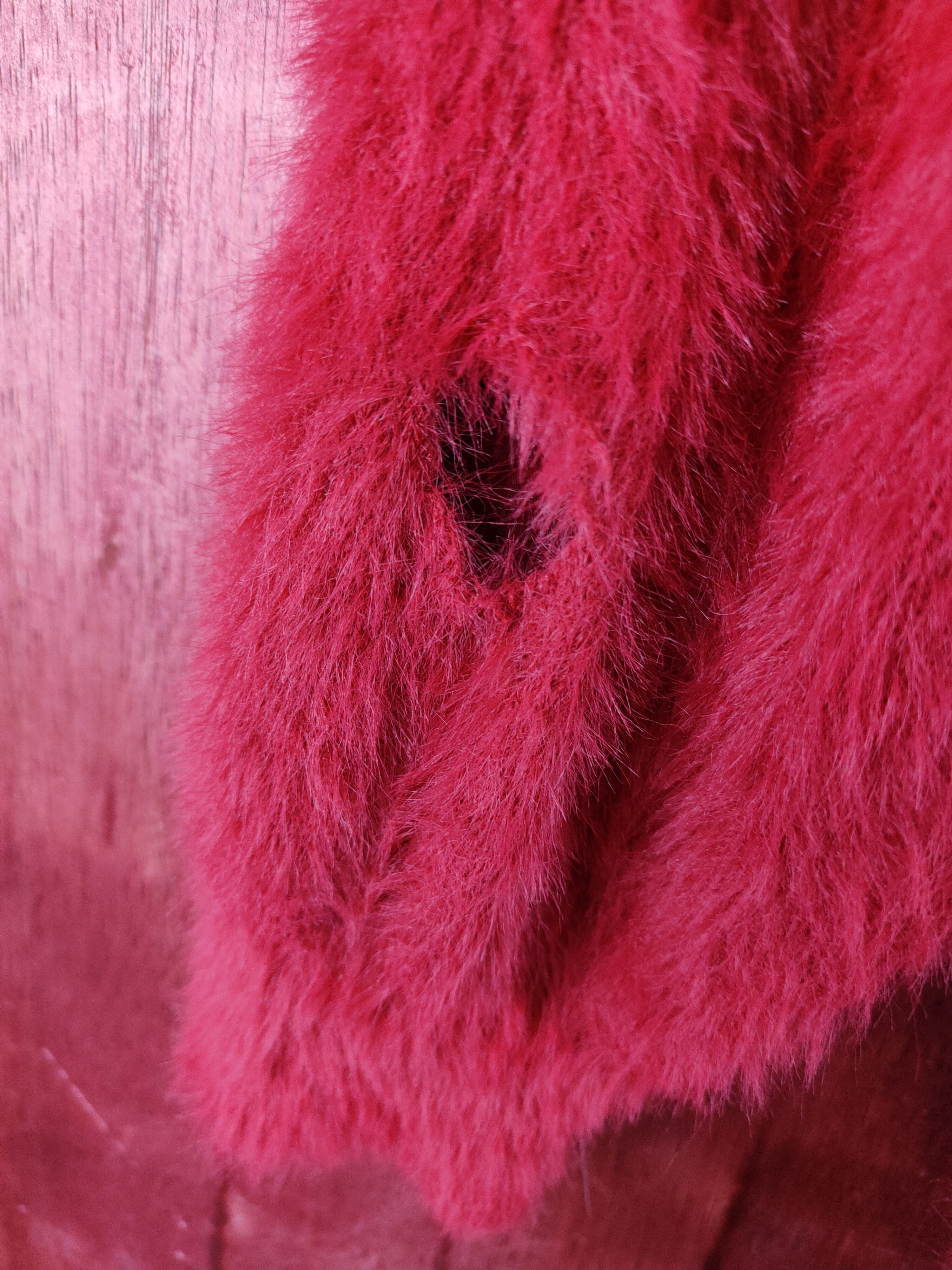 Homespun Knitwear K Red Shag Shaggy Fur Mohair Knitwear #S2192 Size M / US 6-8 / IT 42-44 - 8 Thumbnail
