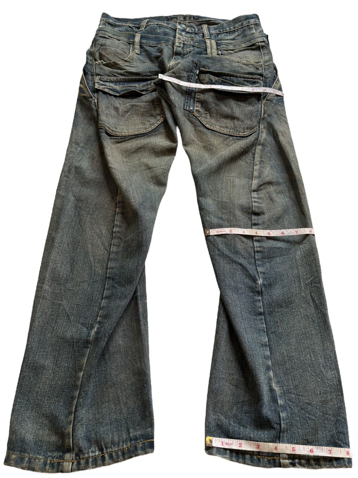 Designer Vintage Japanese Breathmint Double Waist Tactical Baggy Jean Size US 35 - 13 Thumbnail