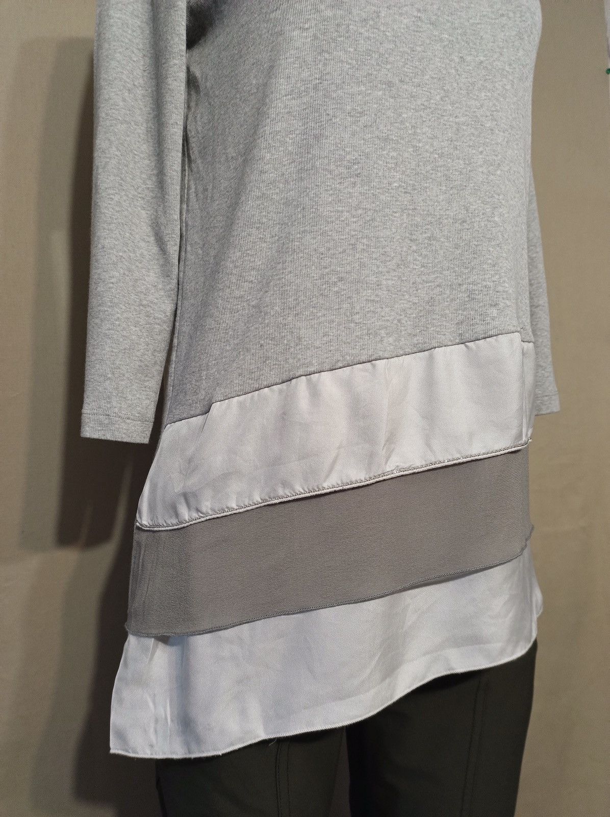 Fabiana Filippi Fabiana Filippi Grey Cotton Silk Blouse Shirt Size M Size M / US 6-8 / IT 42-44 - 3 Thumbnail