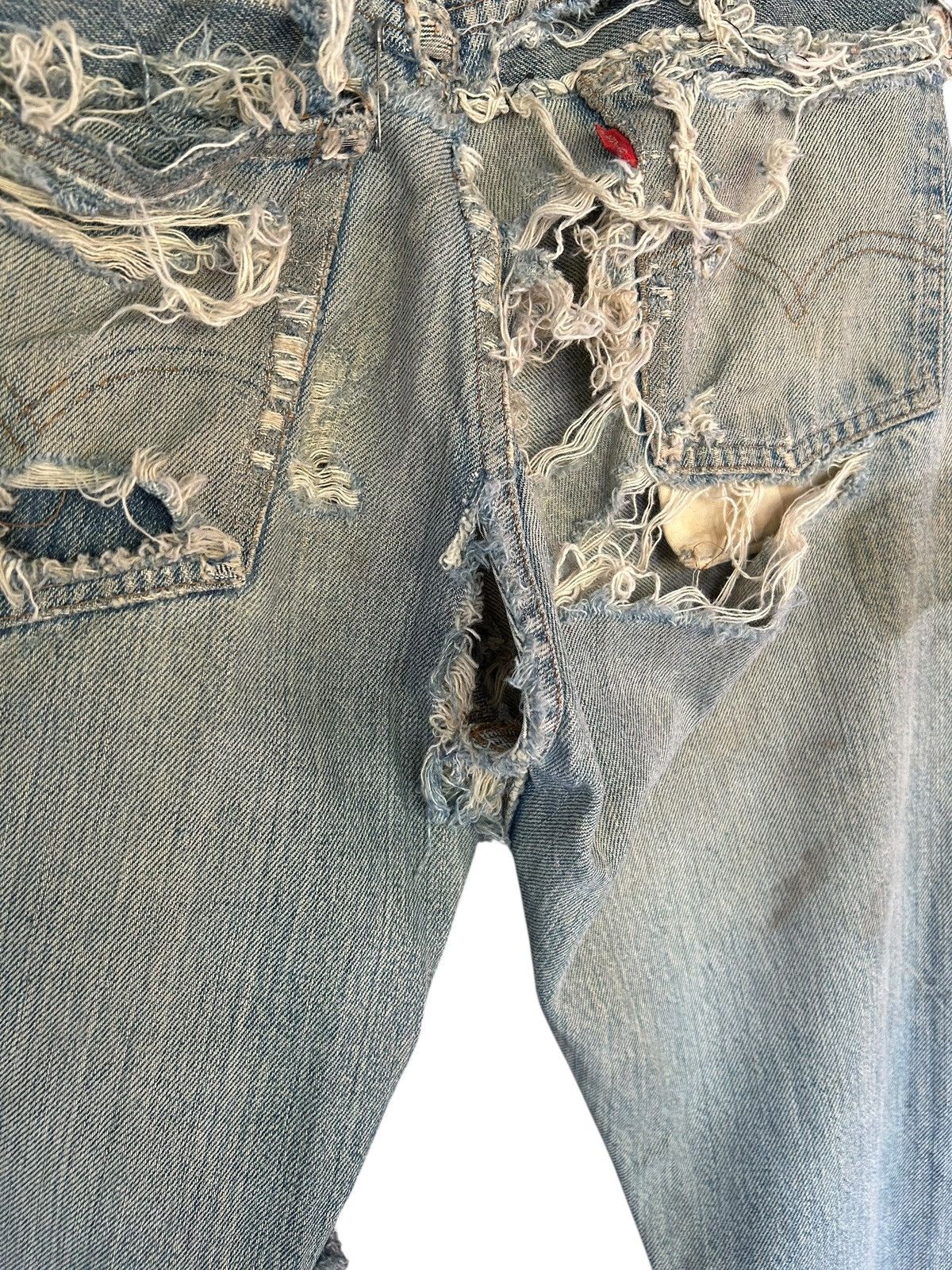 Levi's 60s-70s THRASHED Levi's 6 Selvedge Vintage Denim Jeans Size US 28 / EU 44 - 15 Thumbnail