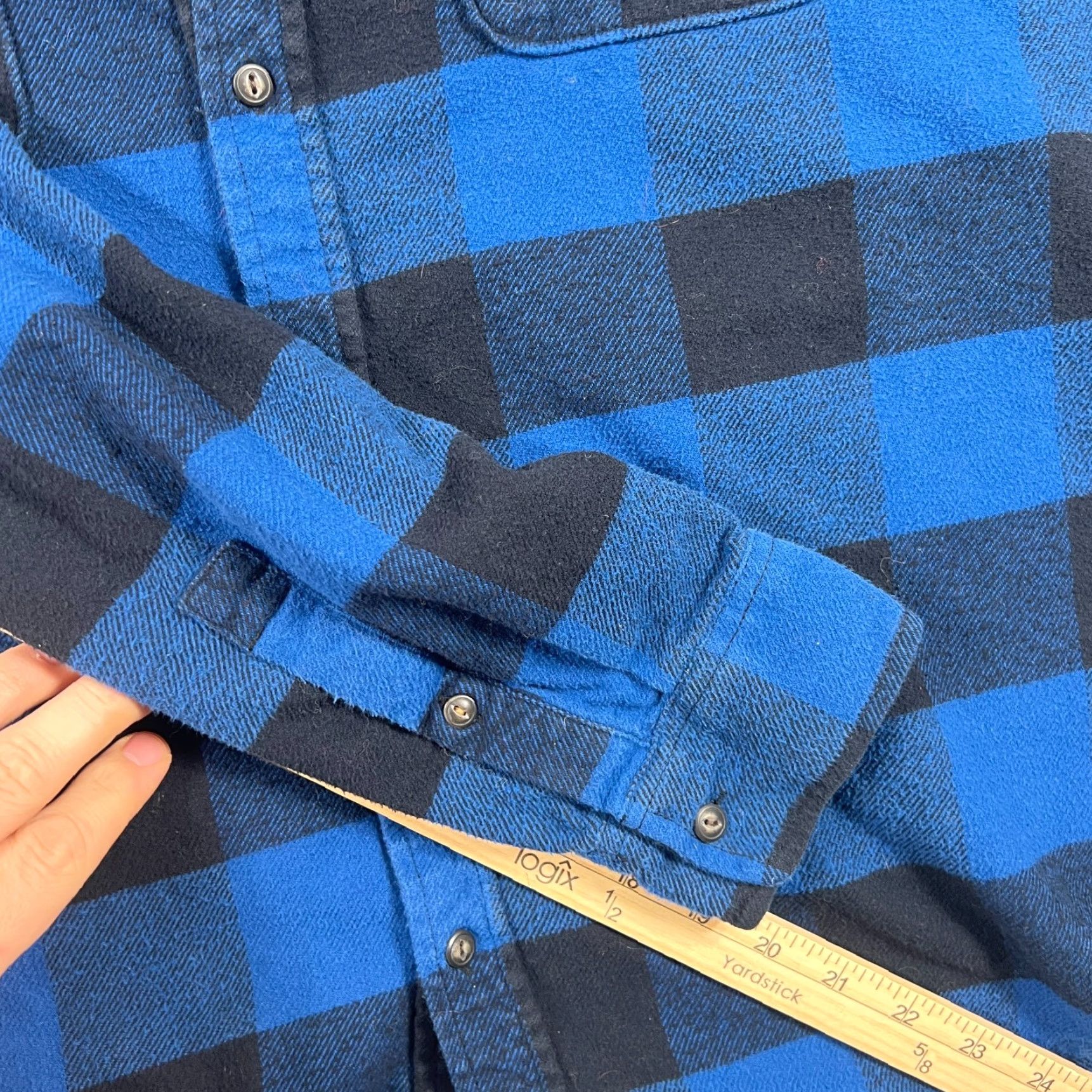 Lucky Brand Lucky Brand Shirt Mens XL Blue Plaid Flannel Classic Fit Stretch Pocket Button-Up Size US XL / EU 56 / 4 - 6 Thumbnail