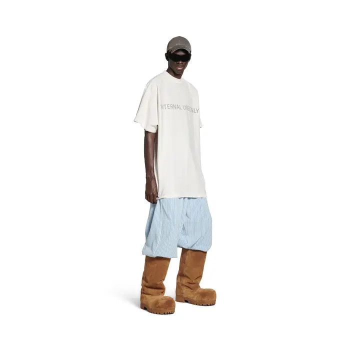 Balenciaga o1w1db10226 Internal Use Only Inside-Out T-Shirt Oversized Size US XXL / EU 58 / 5 - 3 Thumbnail