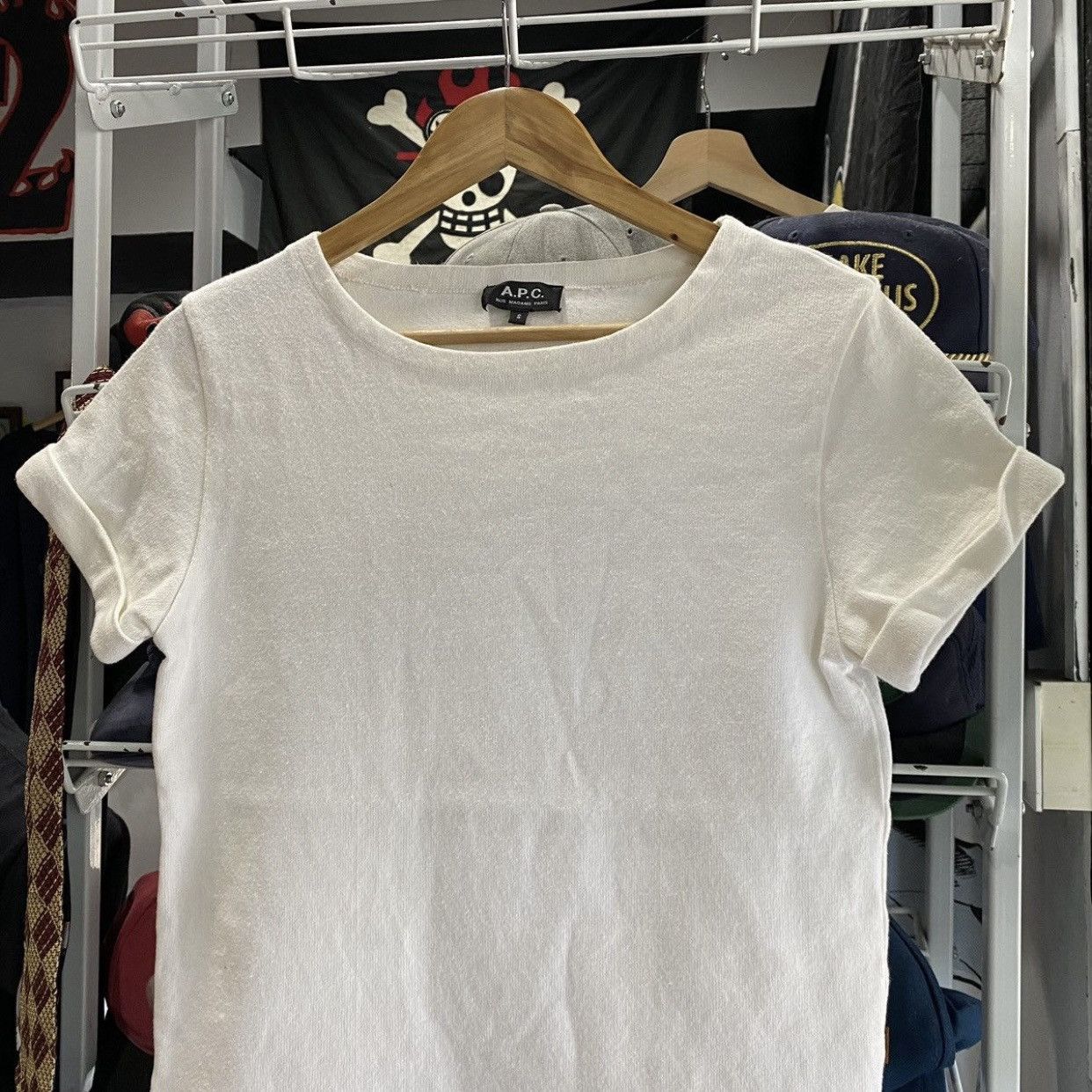 A.P.C. A.P.C. Paris Rue Madame White Cotton Essential Tee Sz S Size US S / EU 44-46 / 1 - 3 Thumbnail