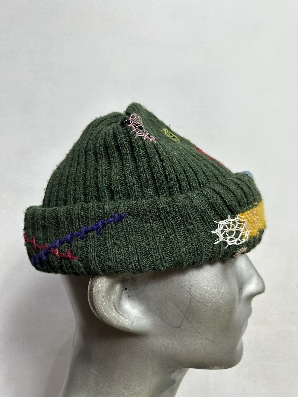 Handmade Custom Nice Design Multicolored Art Knitted Beanie Hats Size ONE SIZE - 4 Thumbnail