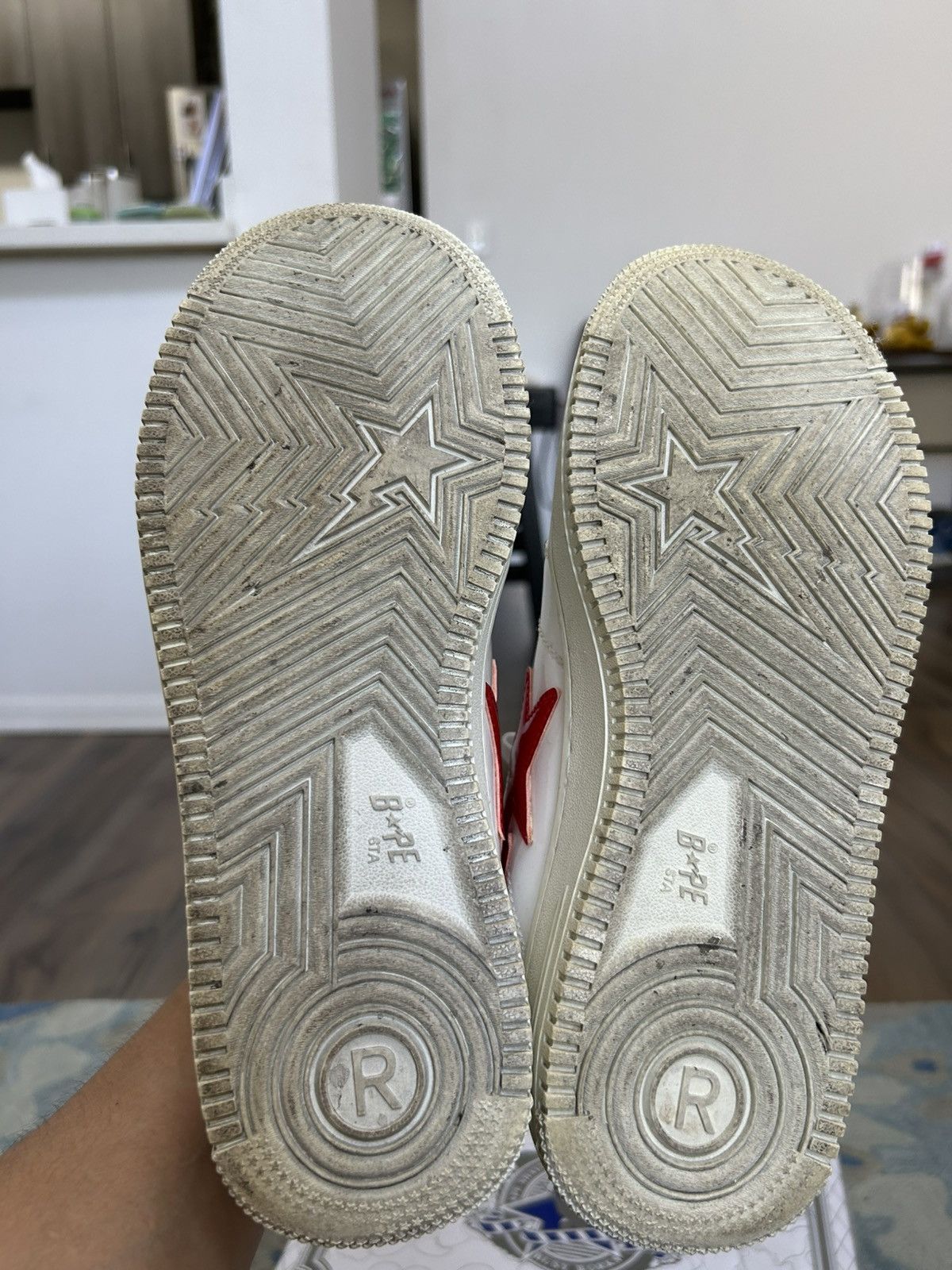 Bape A bathing ape bape sta low shark white Size US 8 / EU 41 - 9 Thumbnail