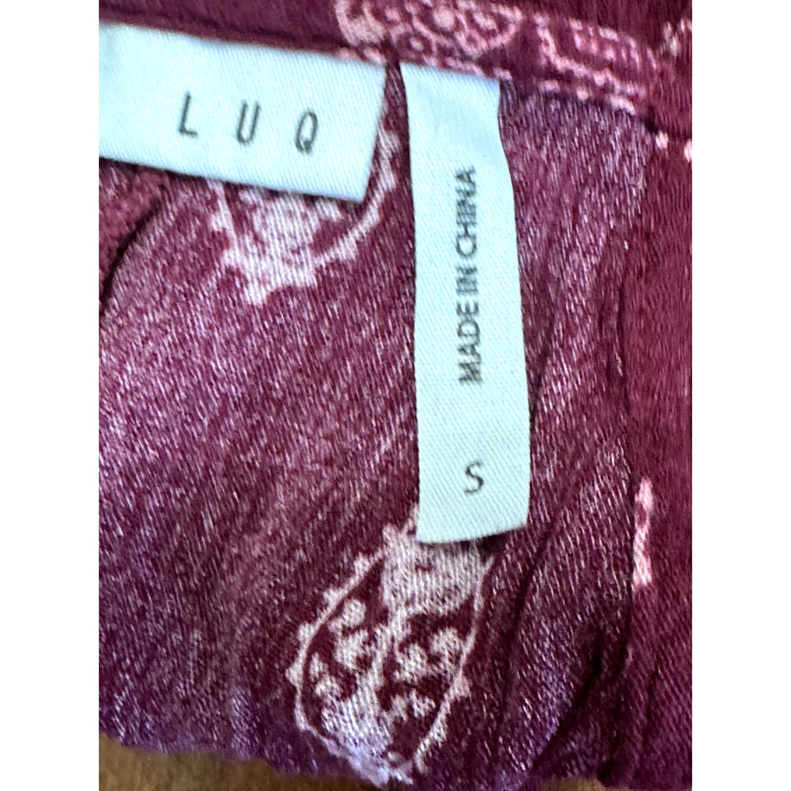 Other LUQ Halter Adjustable Straps Geometric Breathable Burgundy S Size S / US 4 / IT 40 - 8 Thumbnail