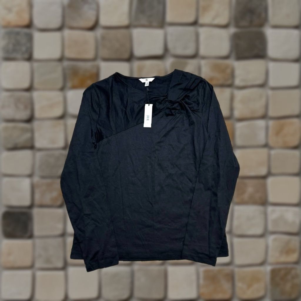 Banana Republic Banana Republic Shirt Womens Medium Black Cotton Pullover Knit T-Shirt Regular Sleeve Long Casual Classic 90s? Size M / US 6-8 / IT 42-44 - 1 Thumbnail