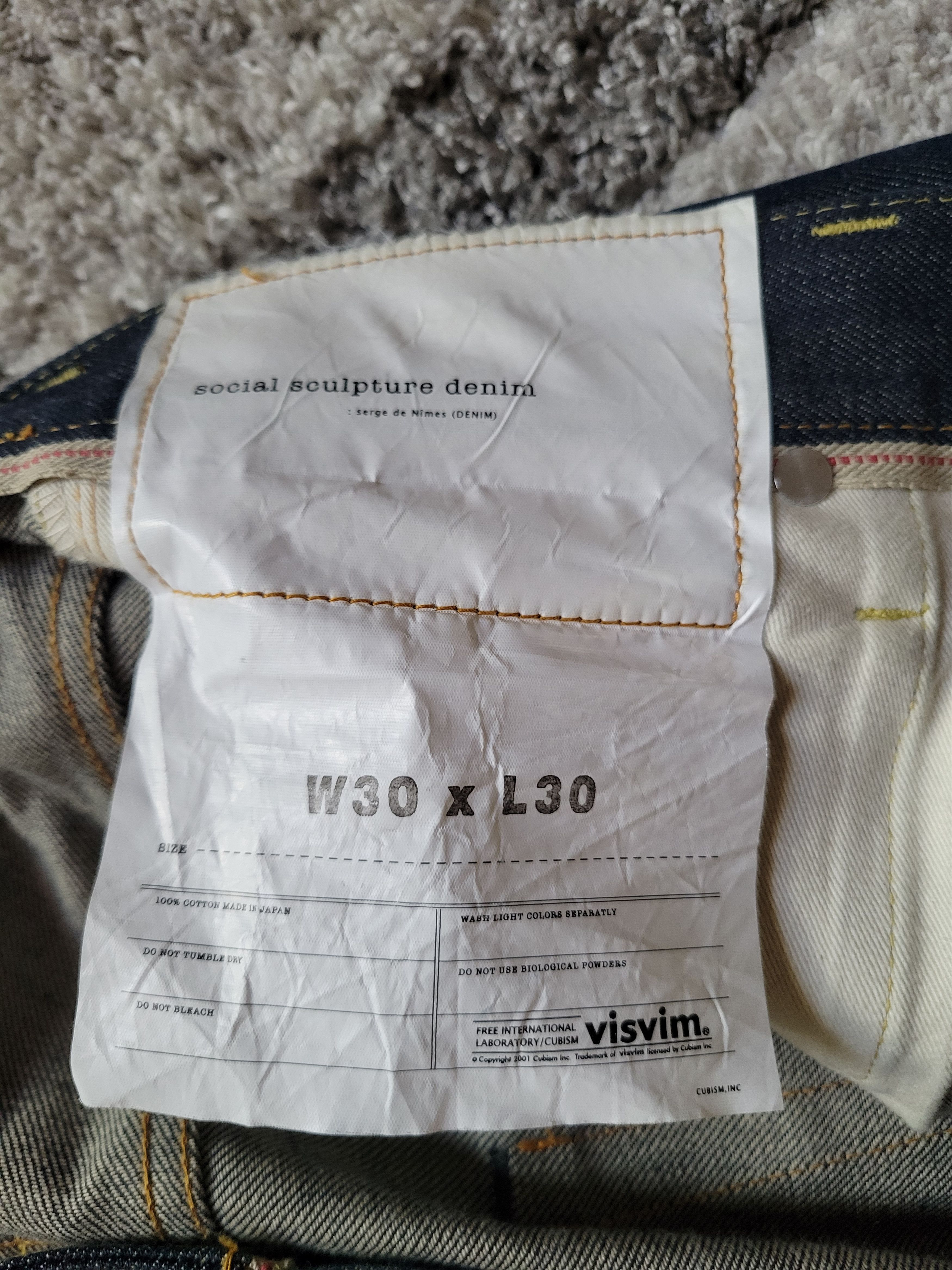 Visvim 01.2R/01 Slim Raw, Unwashed Denim Size US 30 / EU 46 - 10 Thumbnail