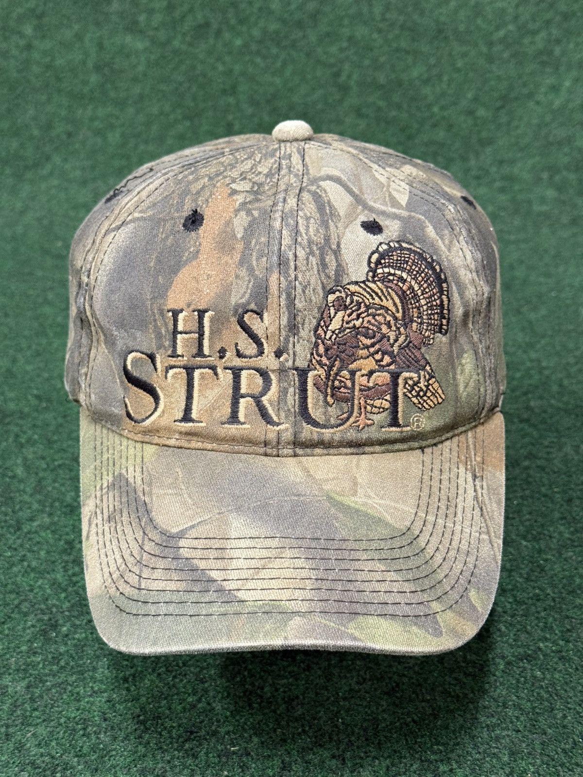 Vintage Vintage H.S. Strut Turkey Calls Camo Youngan Snapback Hat Size ONE SIZE - 1 Thumbnail