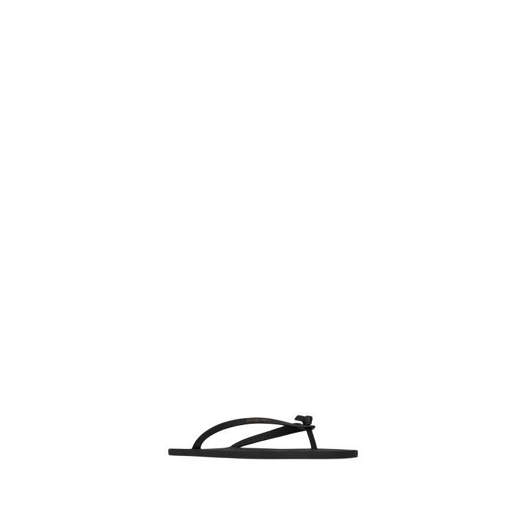 Saint Laurent Paris SAINT LAURENT Pool $730 Black Leather Flip Flops New & Authe Size US 11 / IT 41 - 5 Thumbnail
