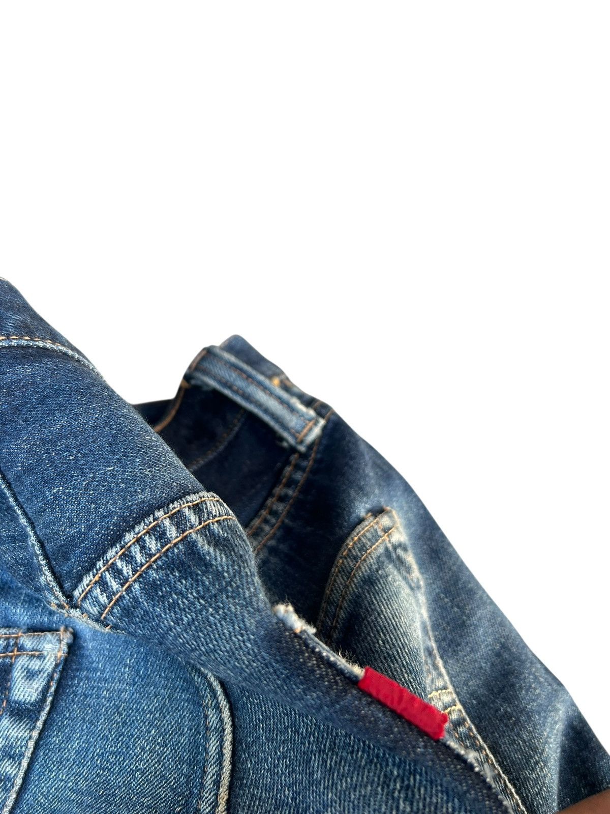 Levi's Vintage Clothing 2000s LVC Levi’s 501 XX Big E Distress Denim Selvedge Jeans Size US 30 / EU 46 - 20 Thumbnail