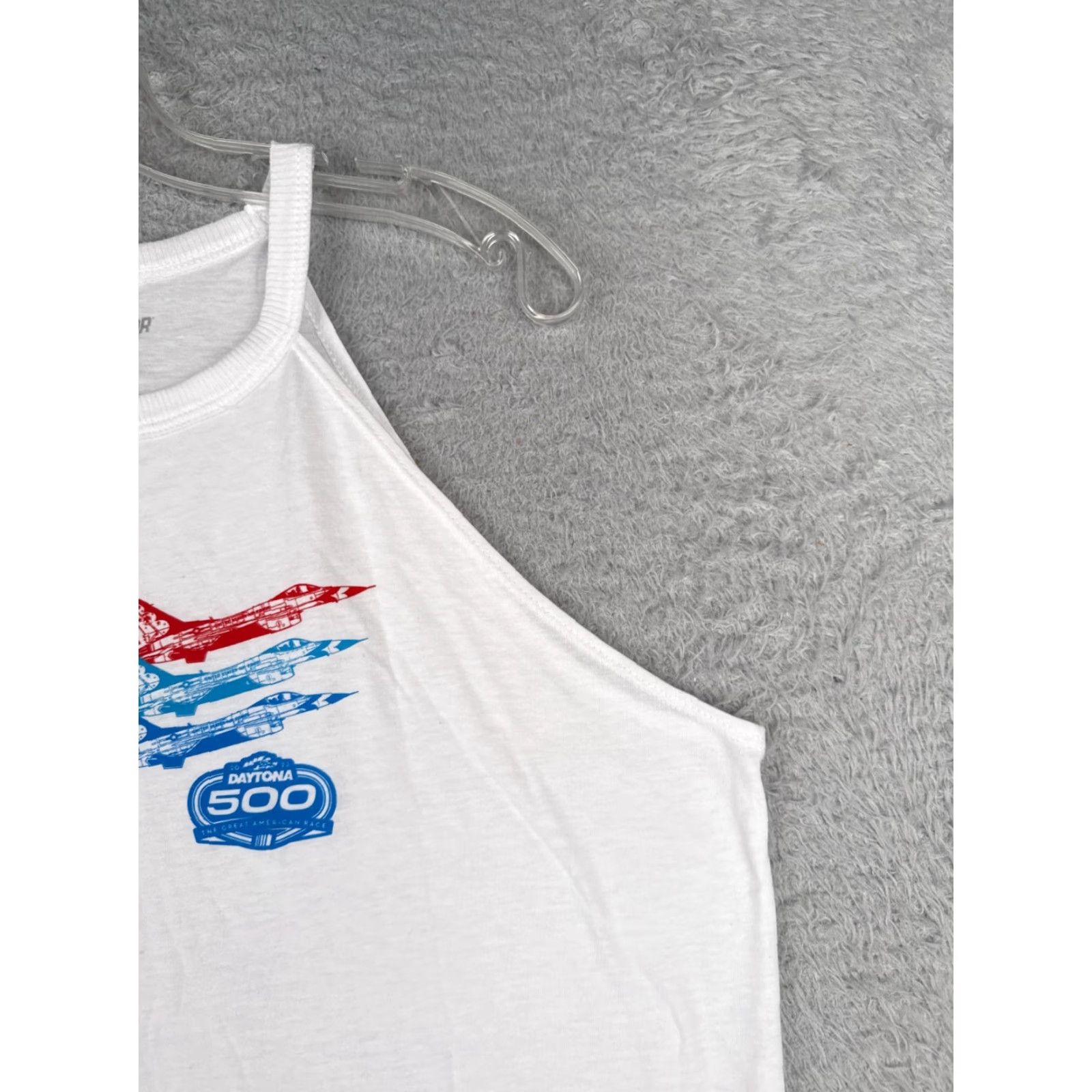 NASCAR Nascar Tank Women 2XL White Shirt Thunderbirds F-16 Daytona 500 Cotton Size XXL / US 16-18 / IT 52-54 - 2 Thumbnail