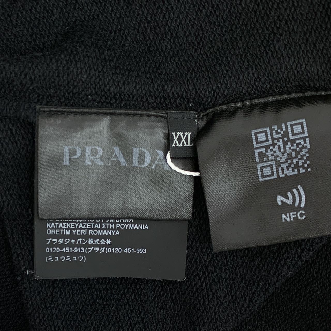 Prada Prada Triangle Logo Embossed Cotton Crew Neck T-Shirt K26WX Size US XXL / EU 58 / 5 - 7 Thumbnail
