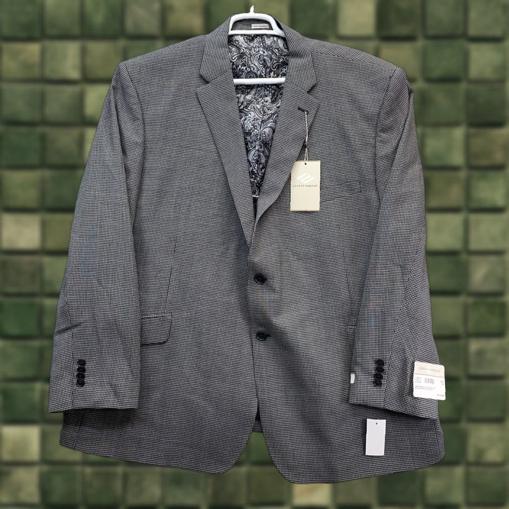 Joseph Abboud Joseph Abboud Blazer Mens 54R Sport Coat Casual Jacket Two-Button Wool Polyester Geometric Notch Lapel Regular Size 54R - 1 Thumbnail