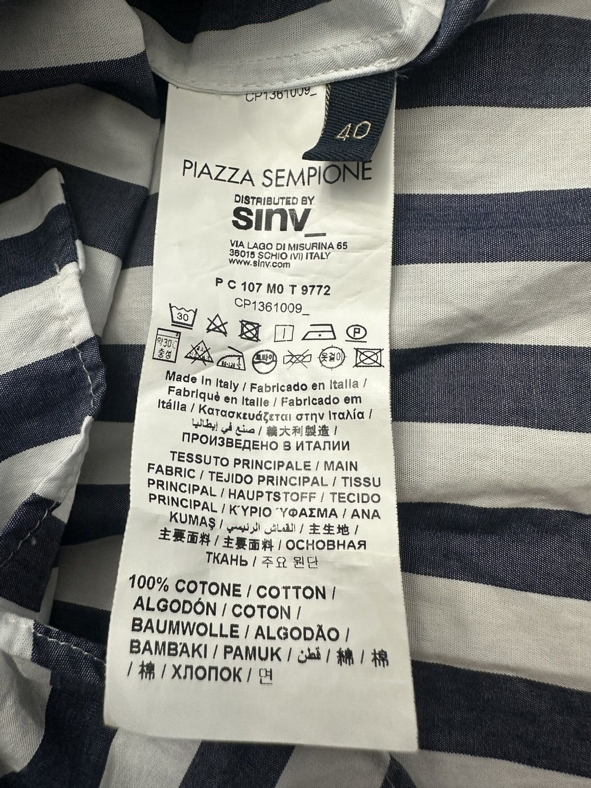 Piazza Sempione PIAZZA SEMPIONE Striped Shirt Blue and white Size M / US 6-8 / IT 42-44 - 10 Thumbnail