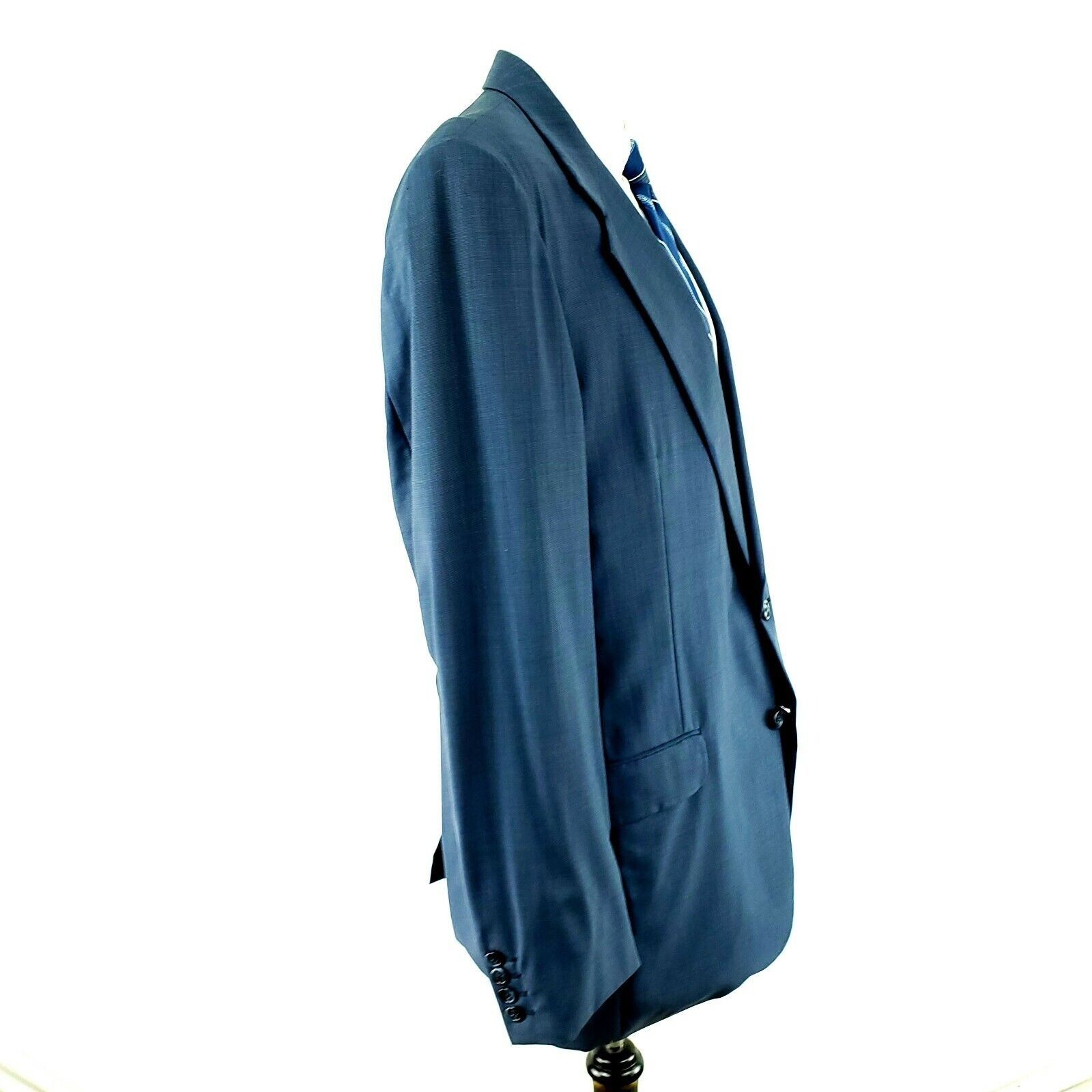 Hickey Freeman Hickey Freeman Barney's New York Wool 2 Button Blazer 42L Bl Size 42L - 7 Thumbnail