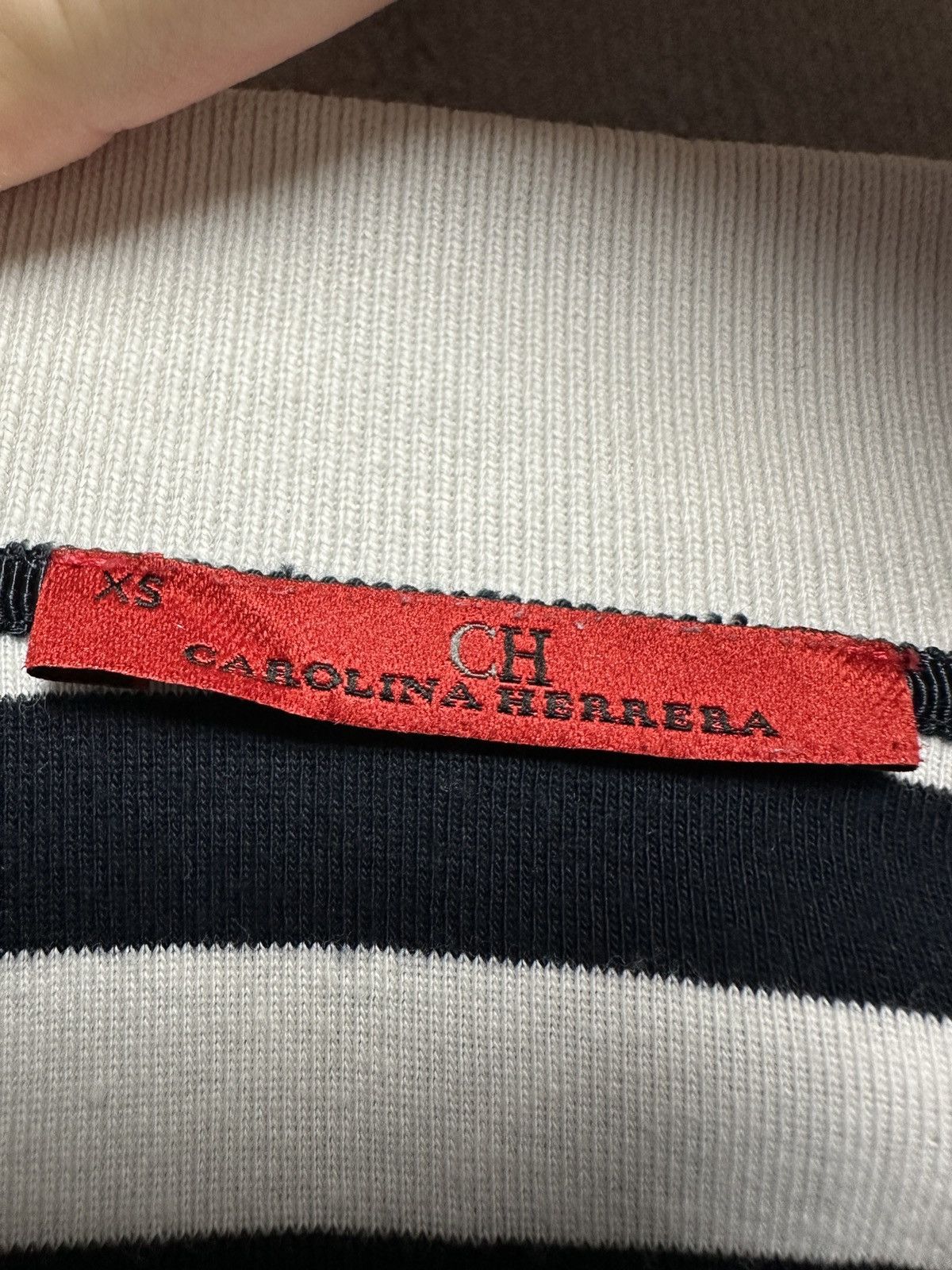 Carolina Herrera Carolina Herrera CH Striped Long Sleeve Vintage Polo Top Lux Size XS / US 0-2 / IT 36-38 - 9 Thumbnail