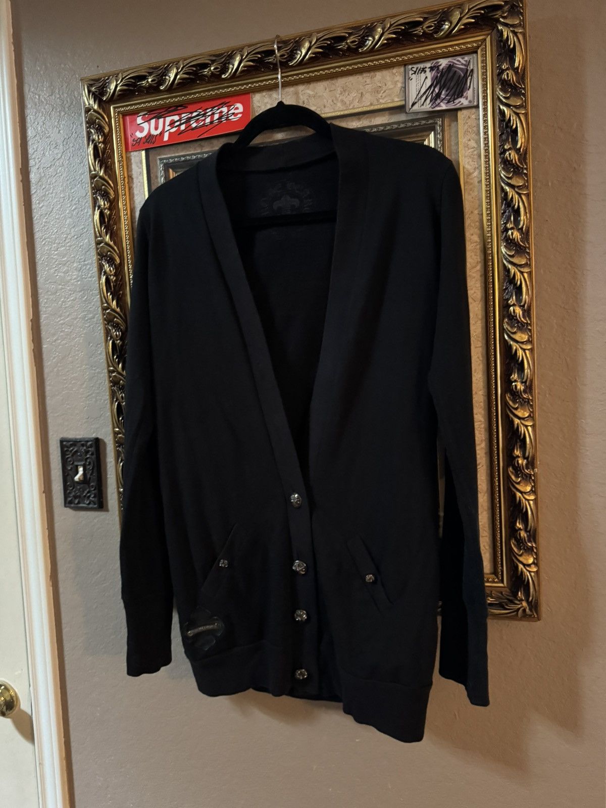 Chrome Hearts Chrome Hearts Button Up Leather Patch Cardigan Size US M / EU 48-50 / 2 - 2 Thumbnail