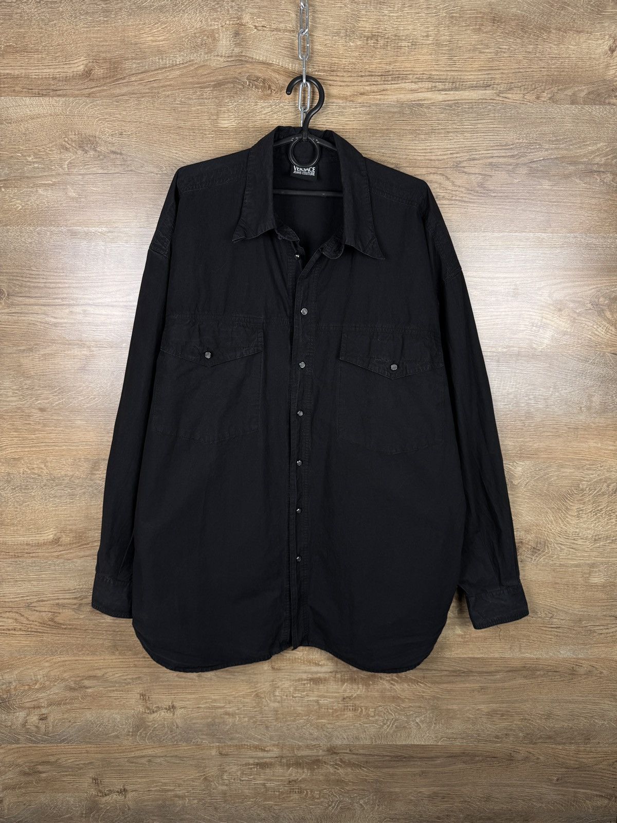 Versace Mens Vintage Versace jeans couture shirts button up black Size US XL / EU 56 / 4 - 1 Thumbnail