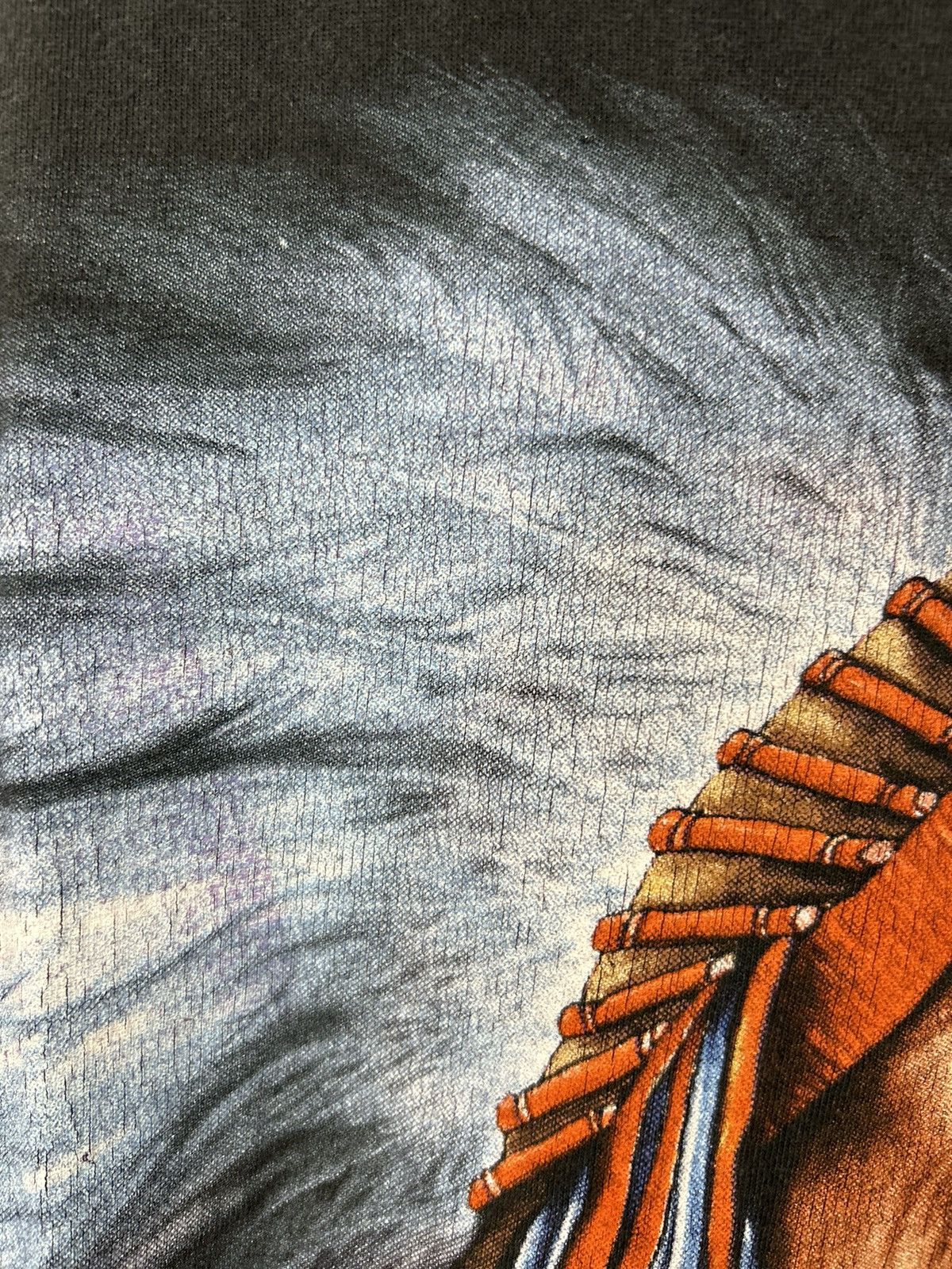 Harley Davidson Vintage 90s 3D Emblem Indian Eagle Wolf Faded Black T-shirt Size US XL / EU 56 / 4 - 6 Thumbnail