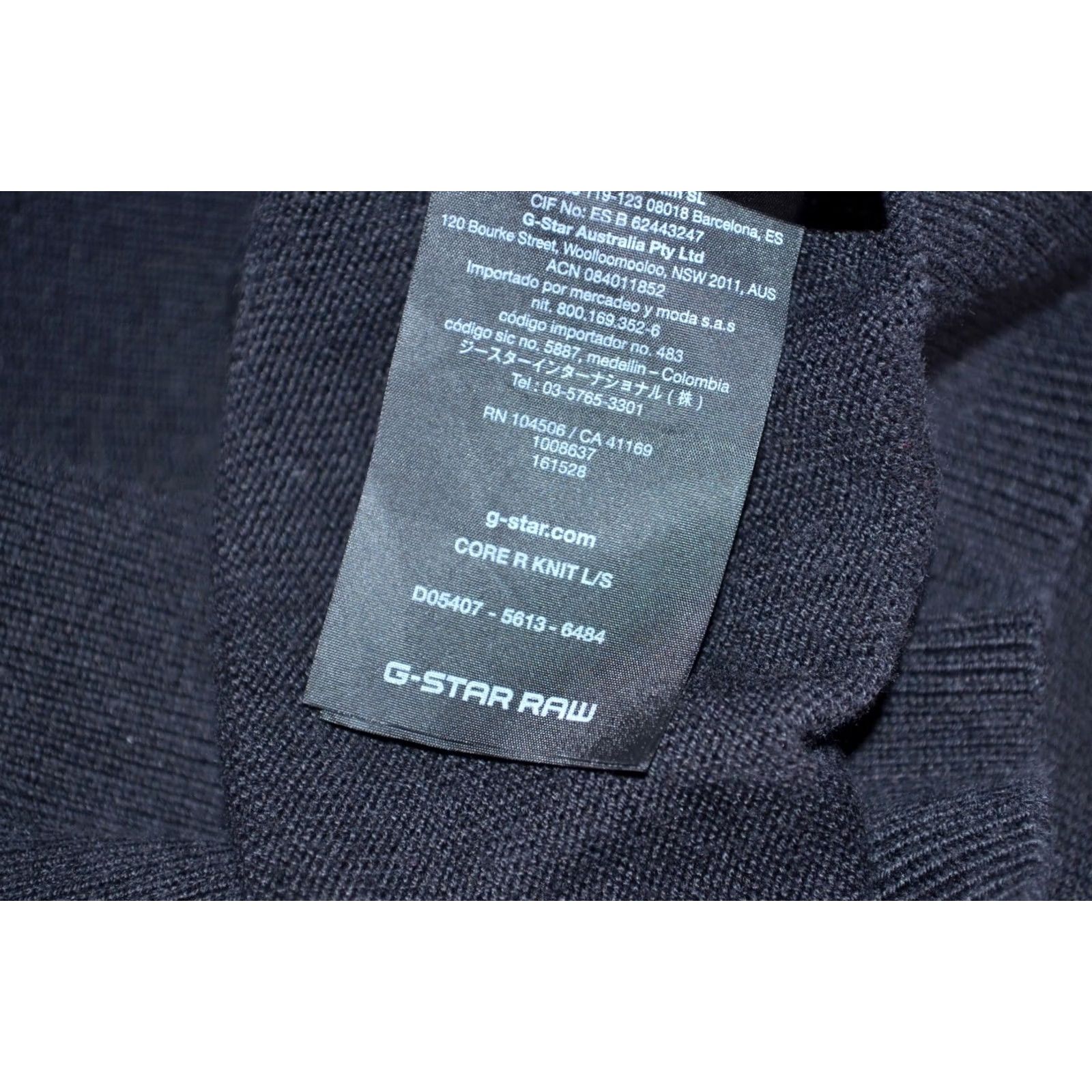 G-Star G-Star RAW Mens Black Crew Neck Jumper Sweater Cotton Size M Size US M / EU 48-50 / 2 - 6 Thumbnail