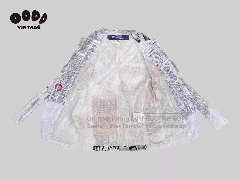 Junya Watanabe Junya Watanabe Newspaper Graffiti Pleated Jacket Size US M / EU 48-50 / 2 - 3 Thumbnail