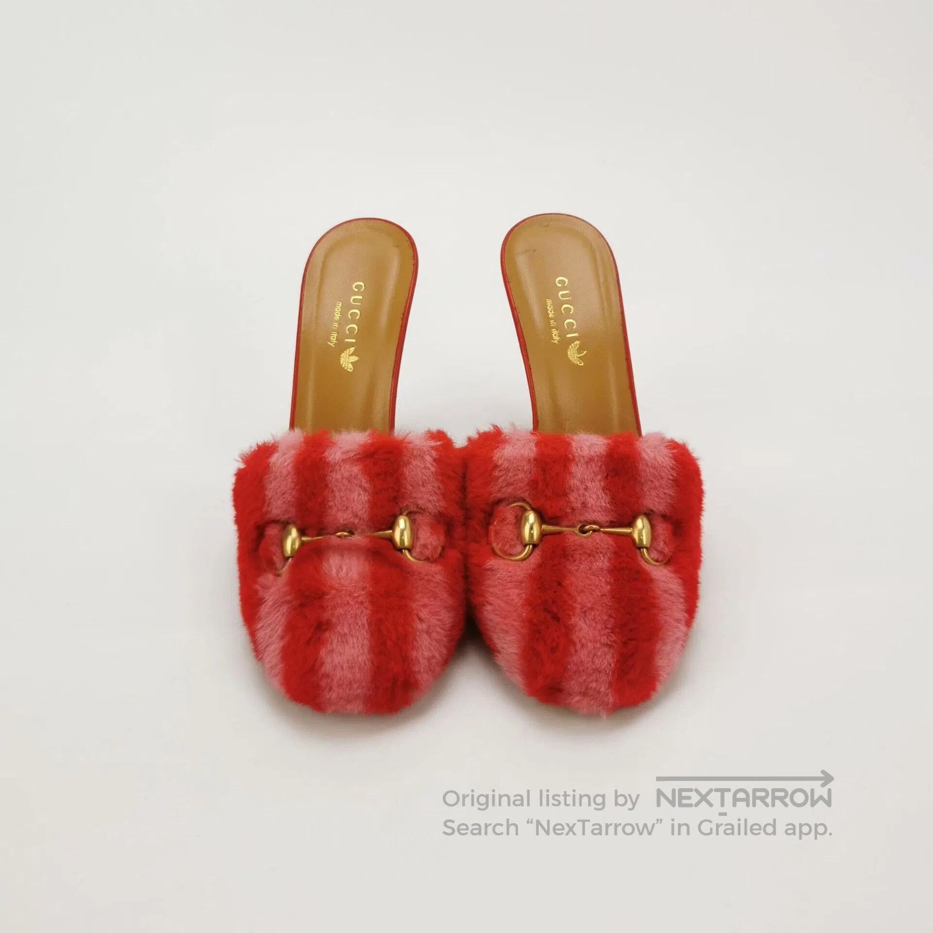 Gucci Gucci x Adidas Fuzzy Slippers. Size US 7 / IT 37 - 3 Thumbnail