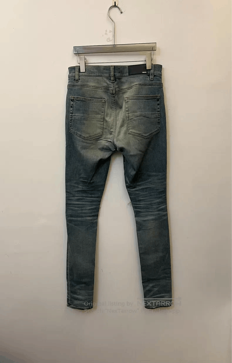 Amiri Amiri Distressed knee-torn water-washed denim pants Size US 32 / EU 48 - 2 Thumbnail