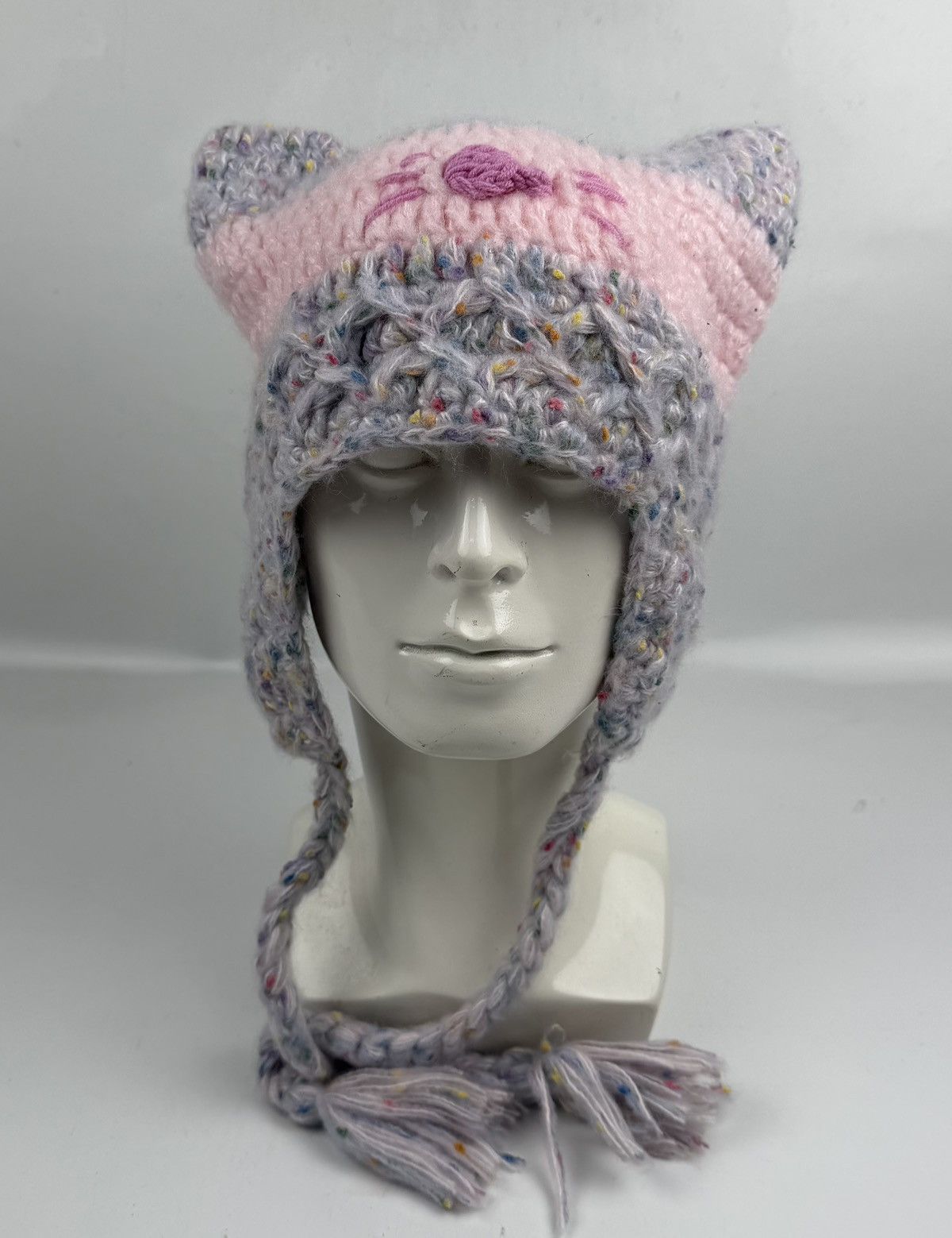 Japanese Brand custom made knitted winter hat with horn tc53 Size ONE SIZE - 2 Thumbnail