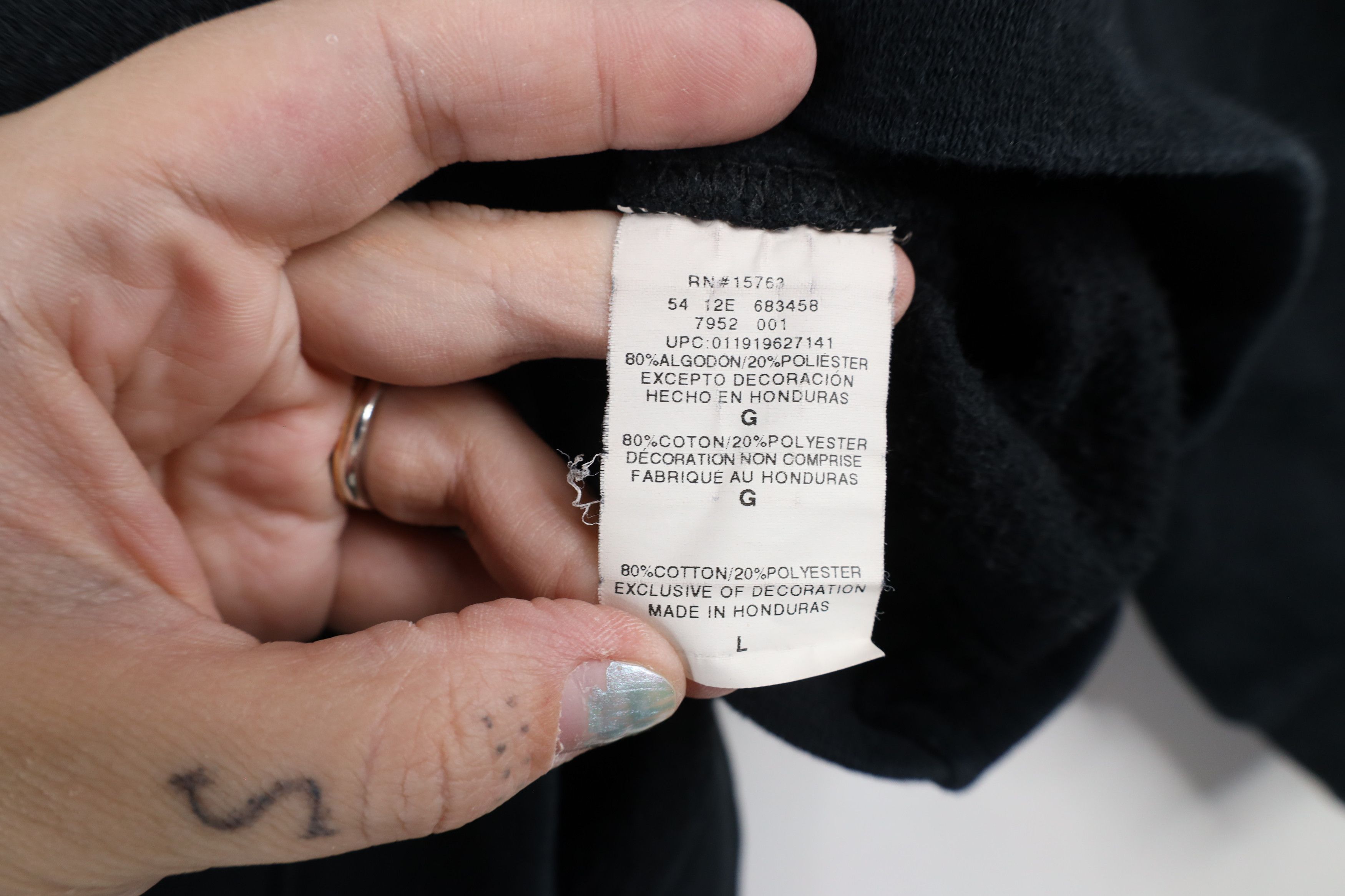 Champion × Vintage Vintage Champion Faded Classic Logo Hoodie Sweatshirt Black Size L / US 10 / IT 46 - 7 Thumbnail