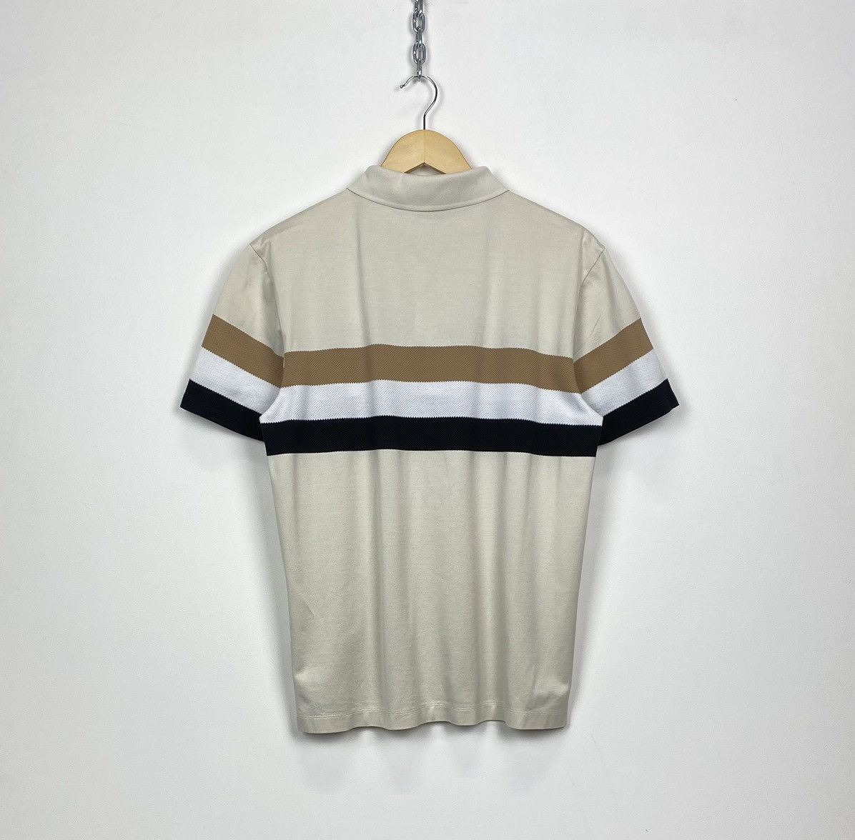 Hugo Boss Hugo Boss Polo Shirt Short Sleeve Buttons-Up Striped Top Size US L / EU 52-54 / 3 - 8 Thumbnail