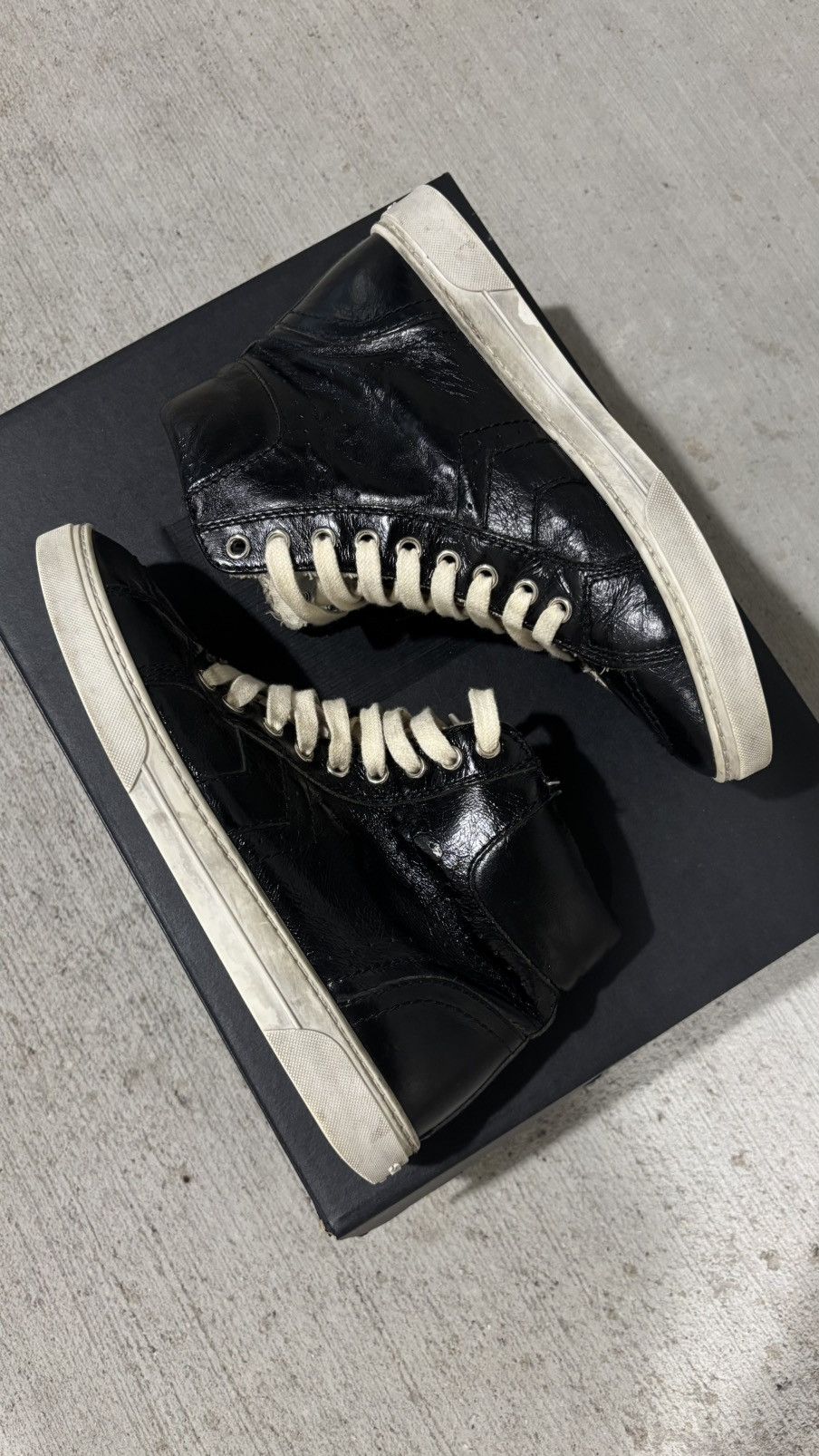 Saint Laurent Paris Saint Laurent Paris “Smoking Forever” High Top Sneaker Size US 5.5 / EU 38 - 6 Thumbnail