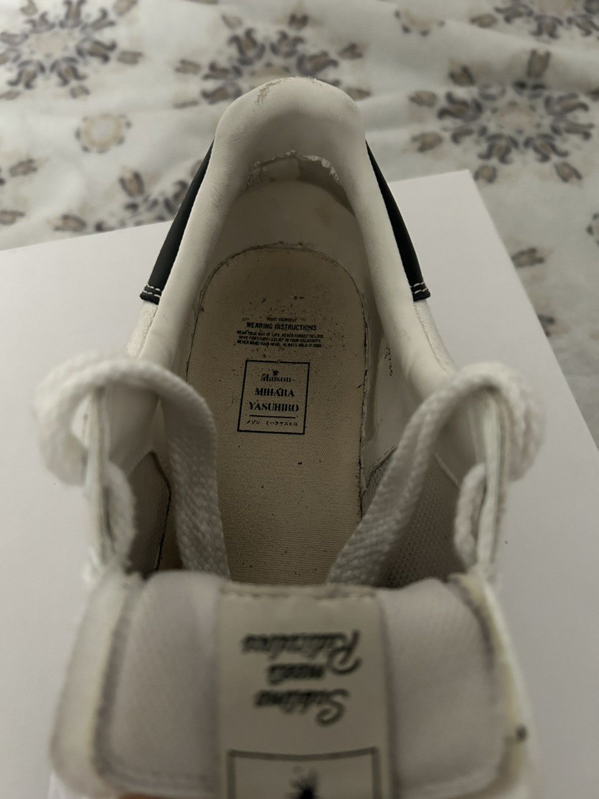 Maison MIHARA YASUHIRO Maison Mihara Yasuhiro OG Sole Canvas Low – White Size US 10 / EU 43 - 12 Thumbnail