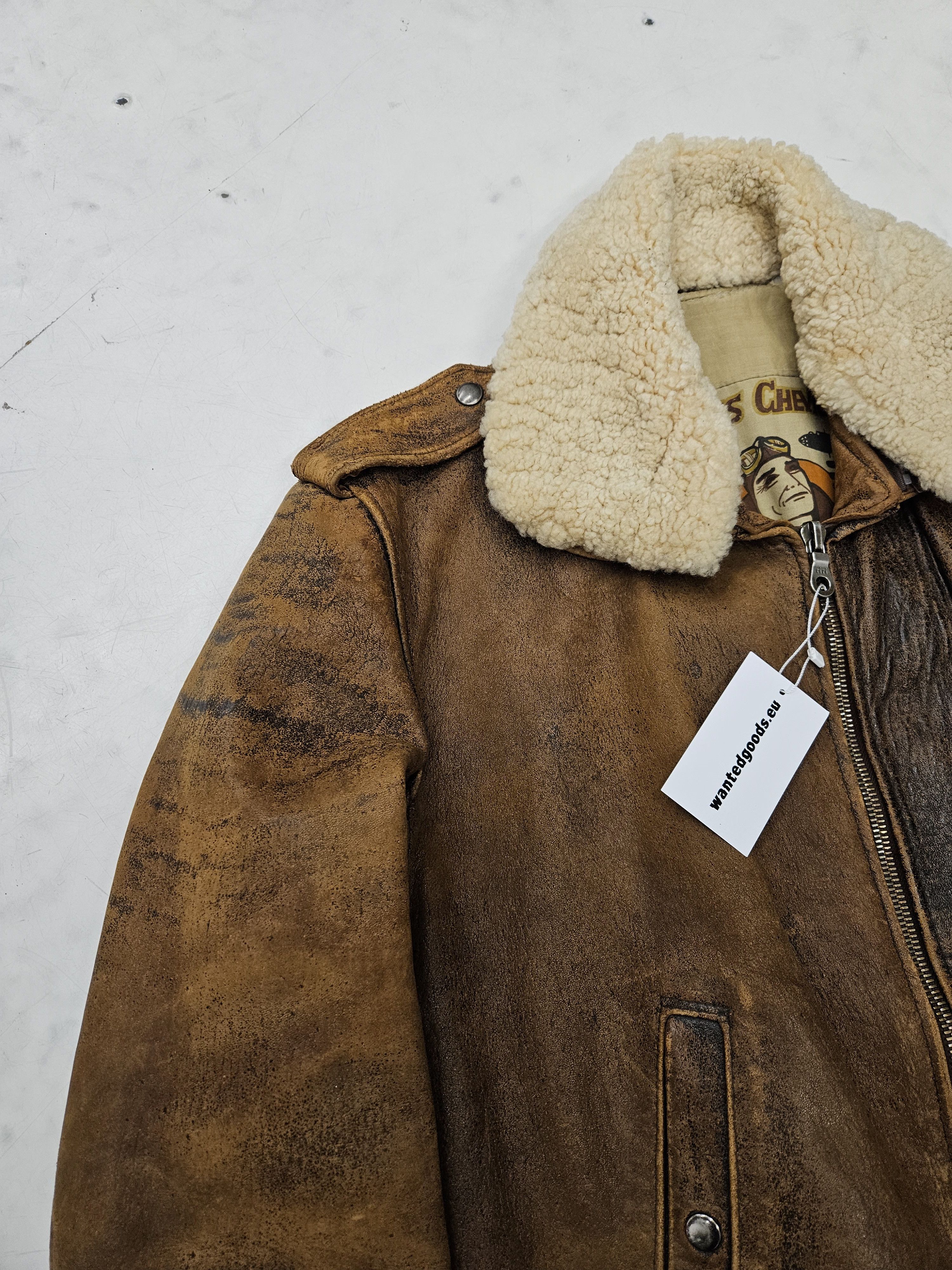 Chevignon Vintage chevignon distressed aviator bomber leather jacket Size US M / EU 48-50 / 2 - 8 Thumbnail