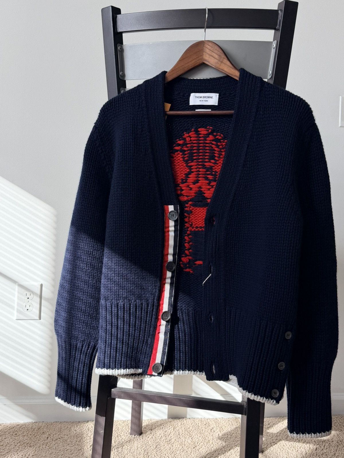 Thom Browne THOM BROWNE Intarsia Cashmere Cardigan Size US M / EU 48-50 / 2 - 2 Thumbnail