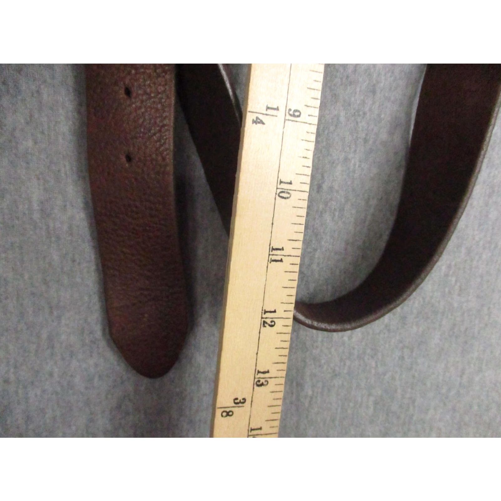 Vintage Justin Belt Mens 40 Brown Top Grain Leather Brass Buckle Made in USA 232BR Size US L / EU 52-54 / 3 - 6 Thumbnail