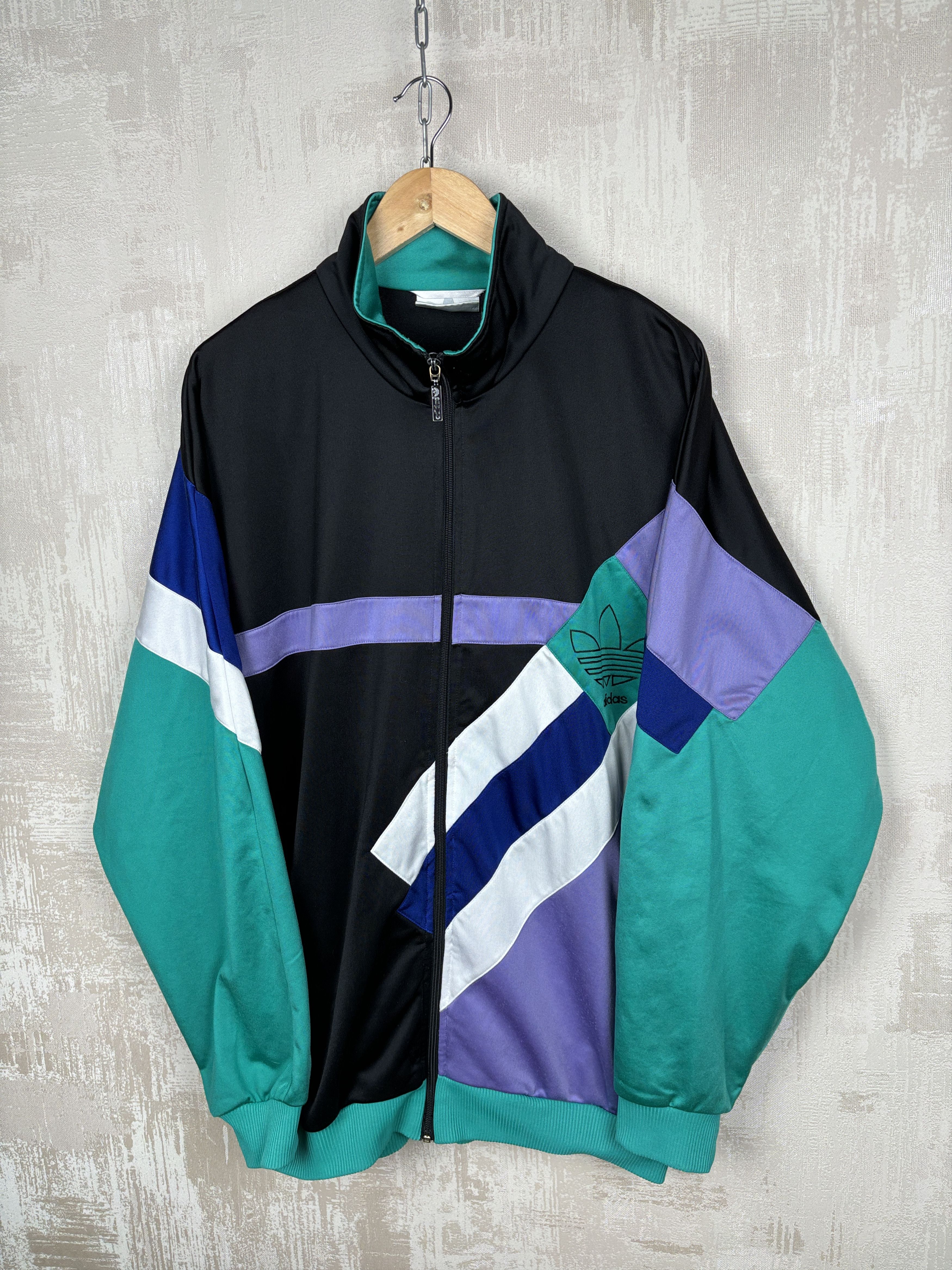 Adidas × Vintage 90's Adidas Vintage Big Trefoil Logo Track Jacket Tracksuit Size US XL / EU 56 / 4 - 9 Thumbnail
