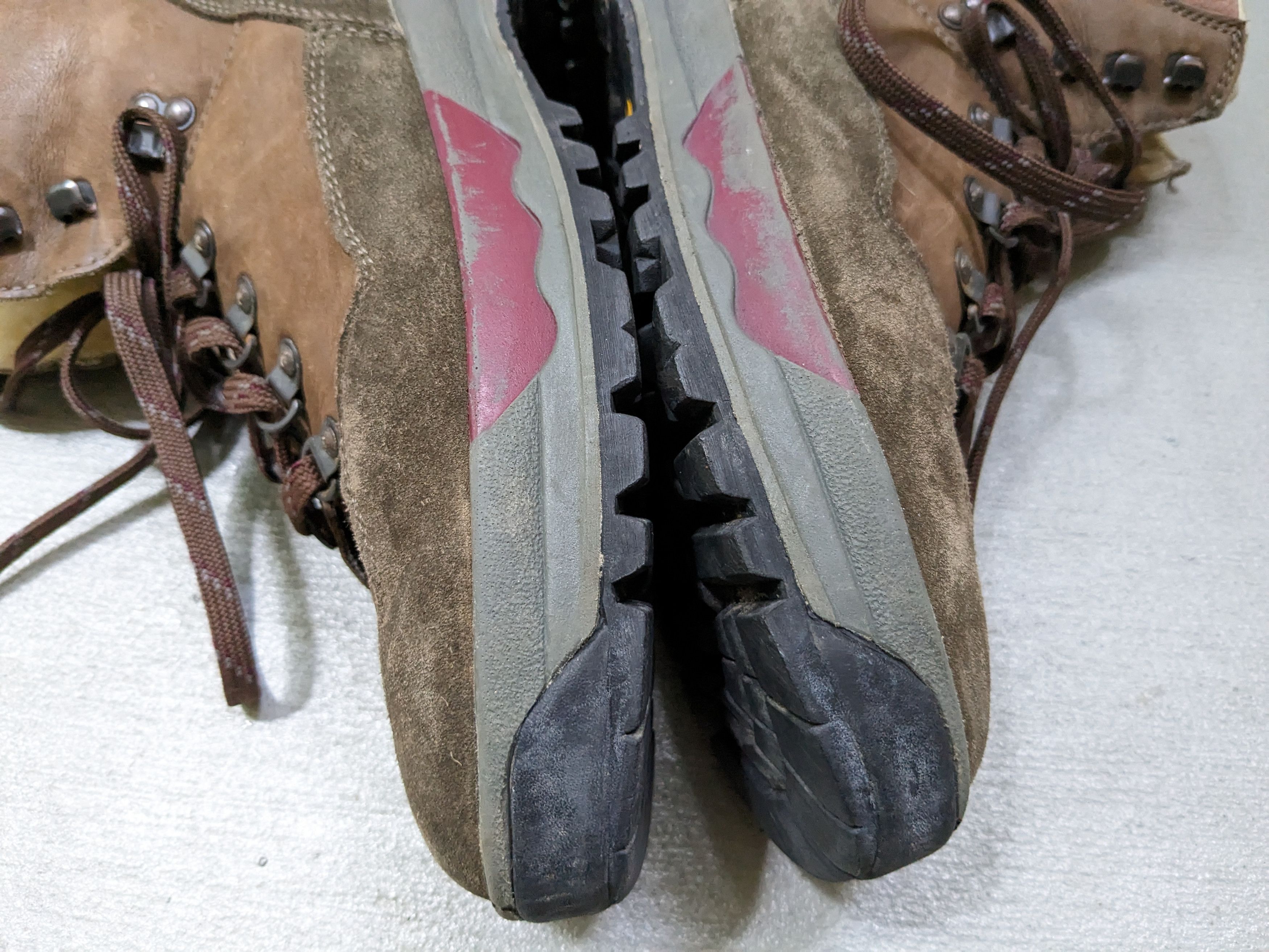 Vibram × Vintage Vintage Hiking Boots Size 12 Brown Suede Leather Lace Up Size US 12 / EU 45 - 11 Thumbnail